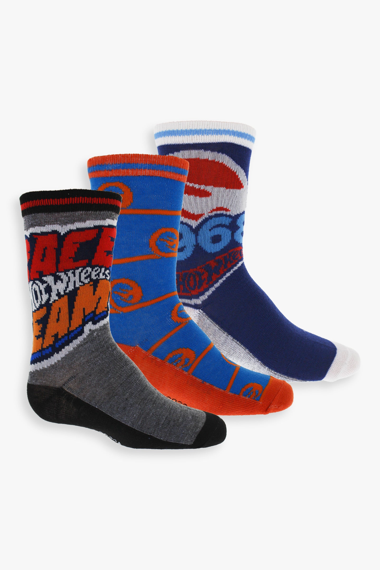 Gertex Hot Wheels Youth Boys 3-Pack Crew Socks