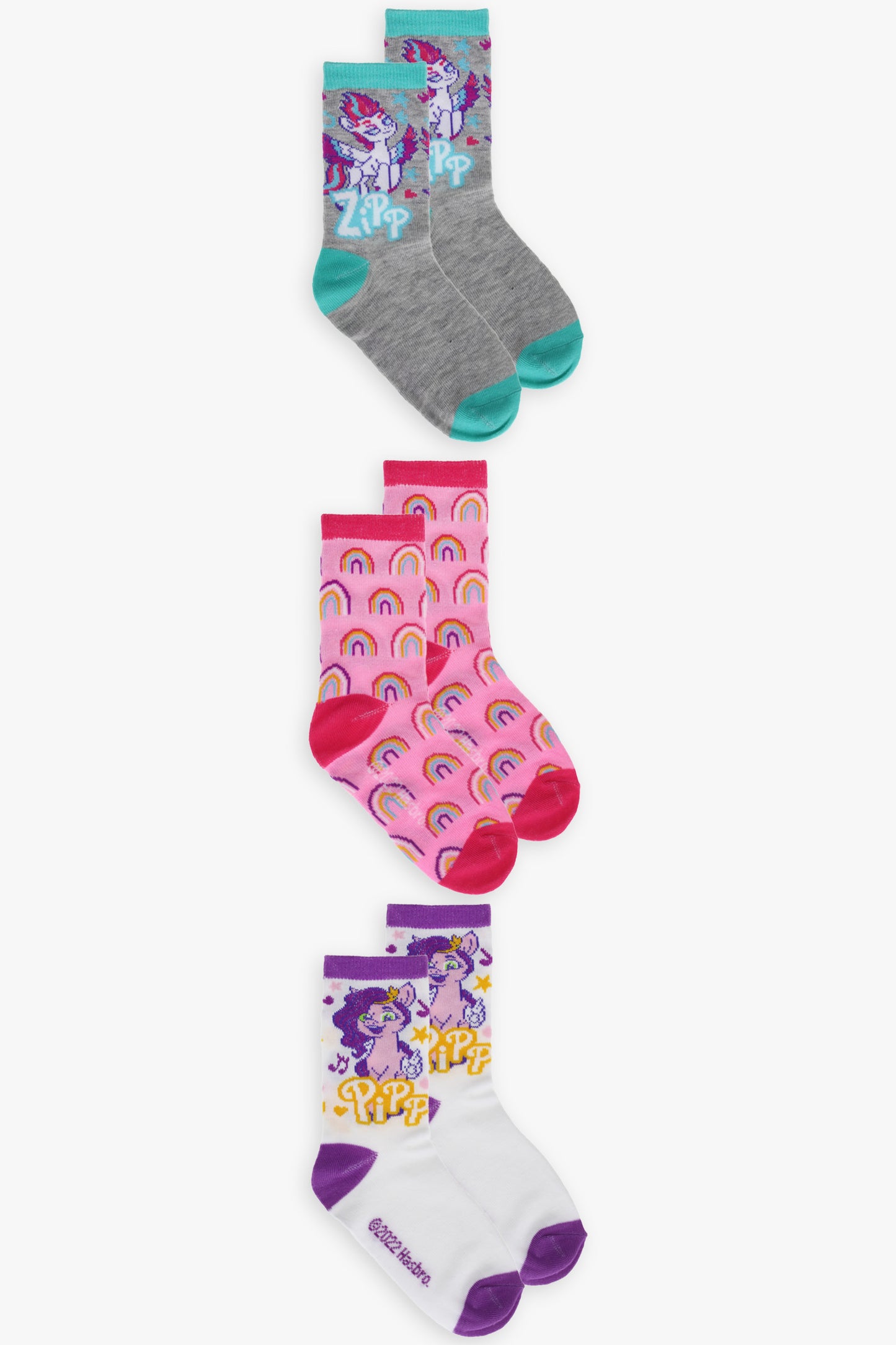 Gertex My Little Pony Youth Girls 3-Pack Crew Socks