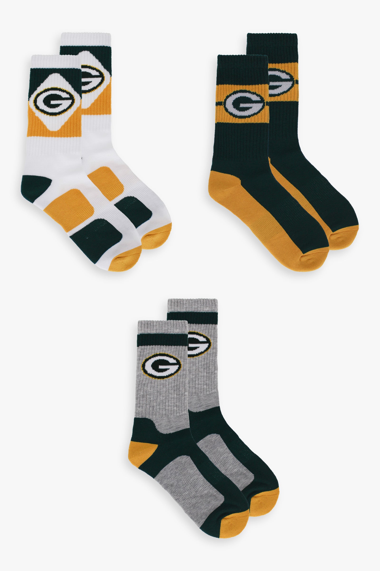 Gertex NFL Men's 3-Pack Sport Crew Fan Socks