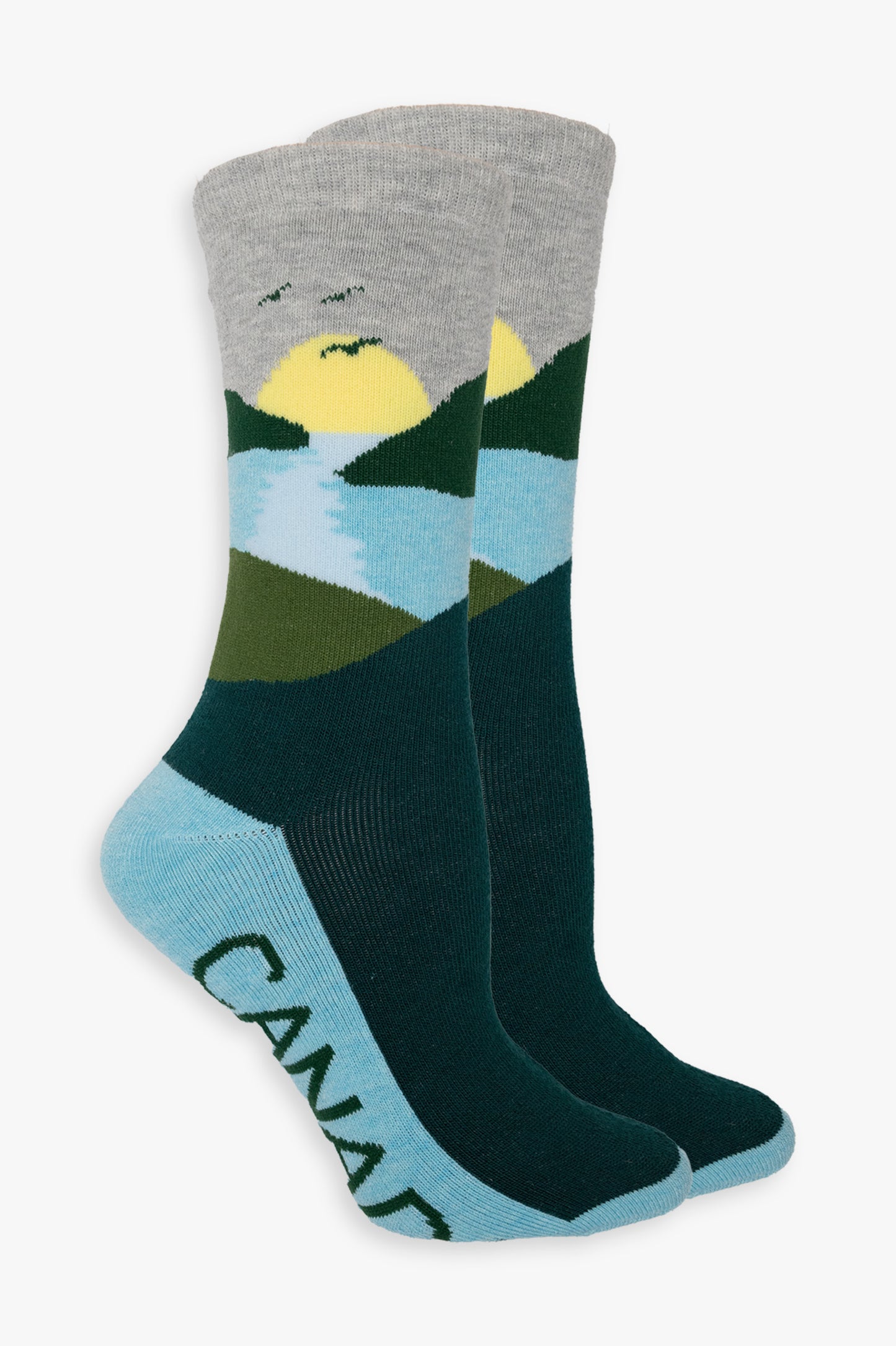 Great Northern Canada Landscape Ladies Full Terry Crew Socks