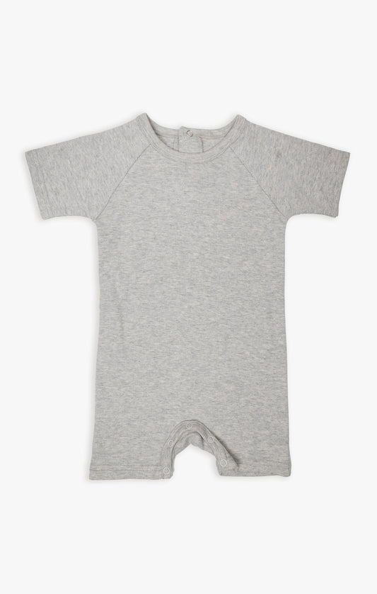 Snugabye Grey Organic French Terry Cotton Baby Romper