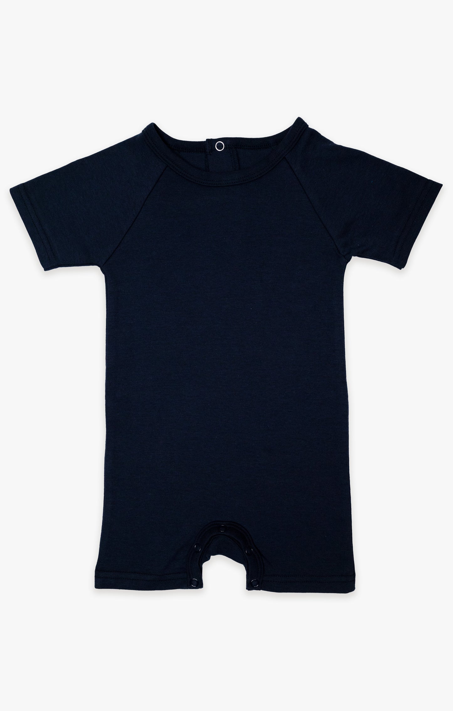 Snugabye Navy Organic French Terry Cotton Baby Romper