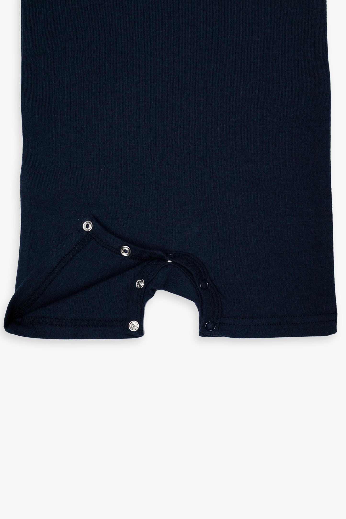 Snugabye Navy Organic French Terry Cotton Baby Romper