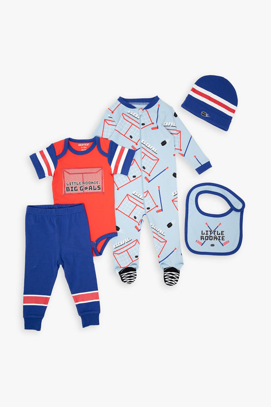 Snugabye Baby 5-Piece Layette Hockey Sport Set