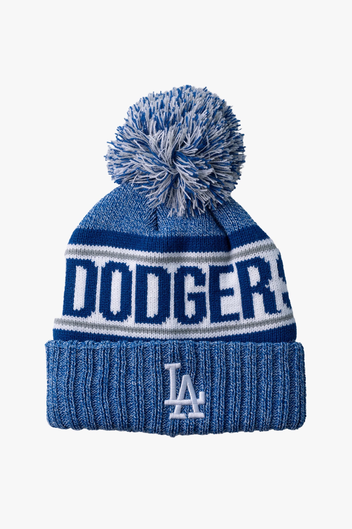 MLB L.A. Dodgers Adult Heavy Knit Pom Toque Beanie