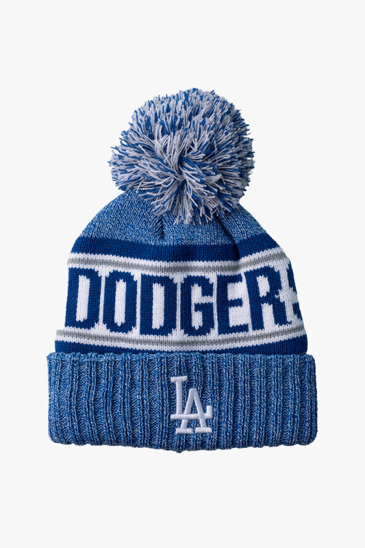 MLB L.A. Dodgers Adult Heavy Knit Pom Toque Beanie