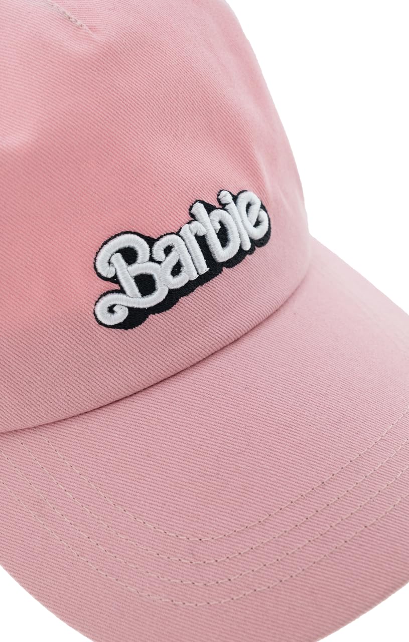 Ladies Barbie Pink Baseball Cap Hat with 3D Embroidery Logo