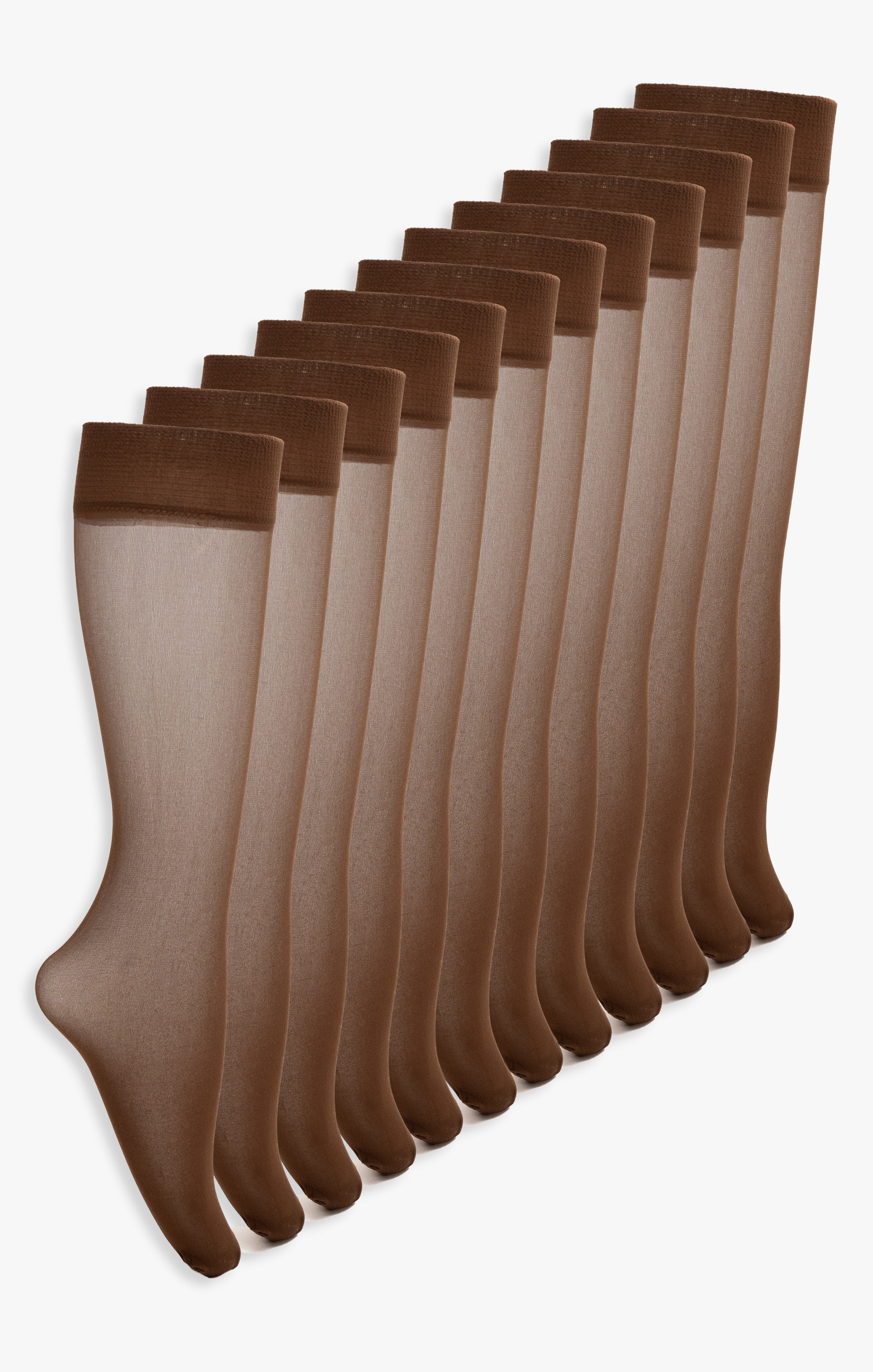 Sophi Pantyhose - 12-Pack Knee High | Queen Size