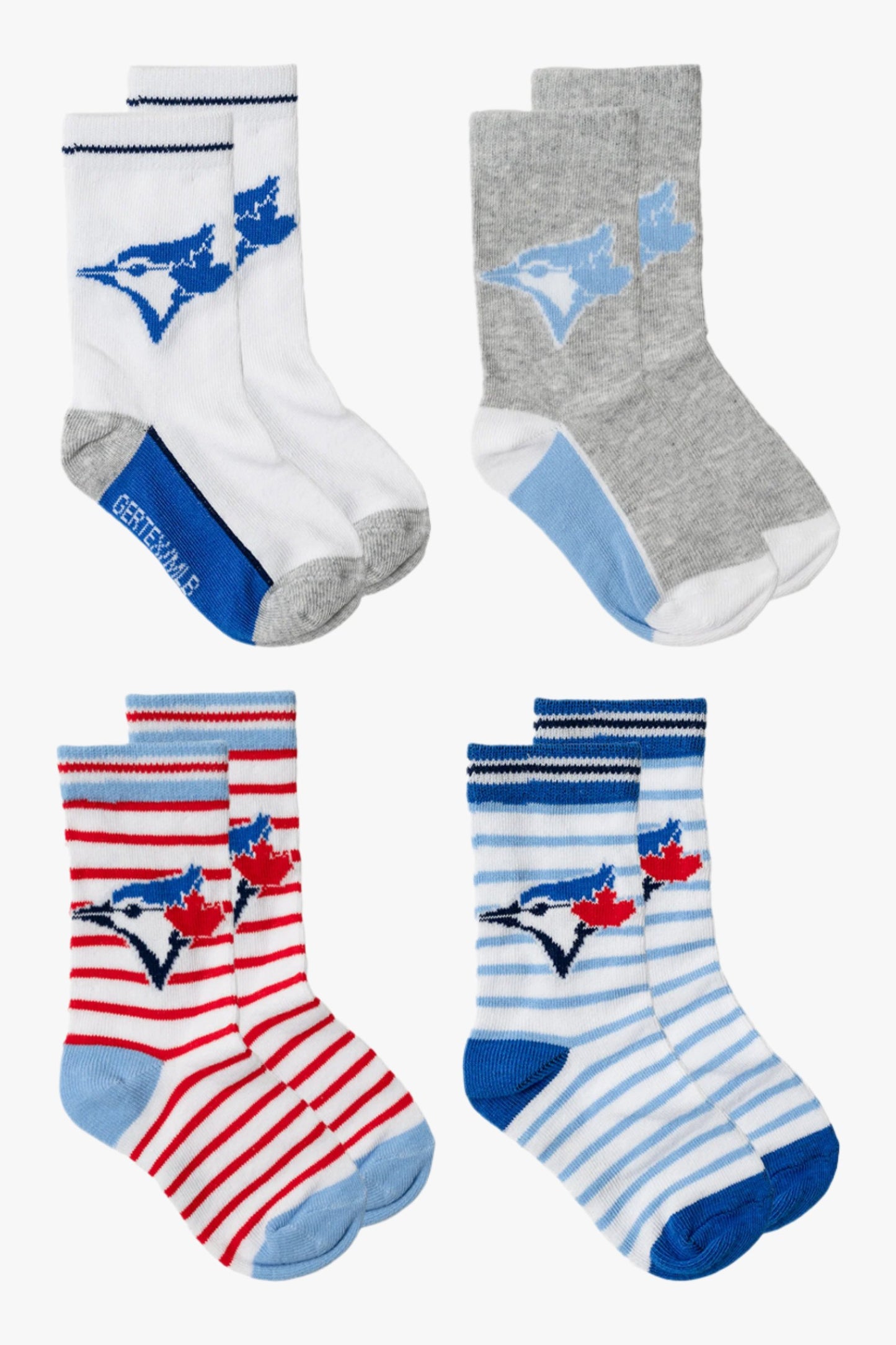 MLB Toronto Blue Jays Toddler 4-Pack Crew Socks