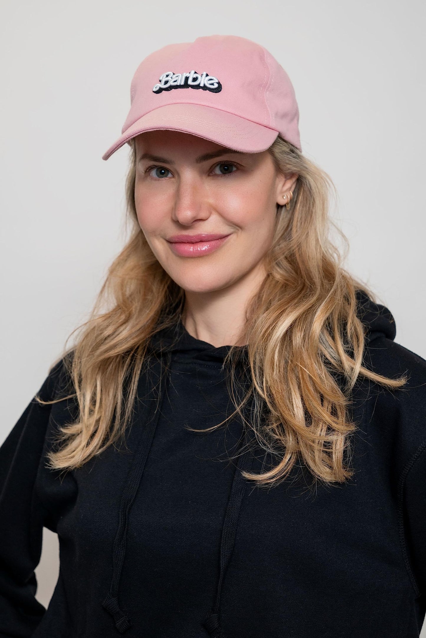 Ladies Barbie Pink Baseball Cap Hat with 3D Embroidery Logo