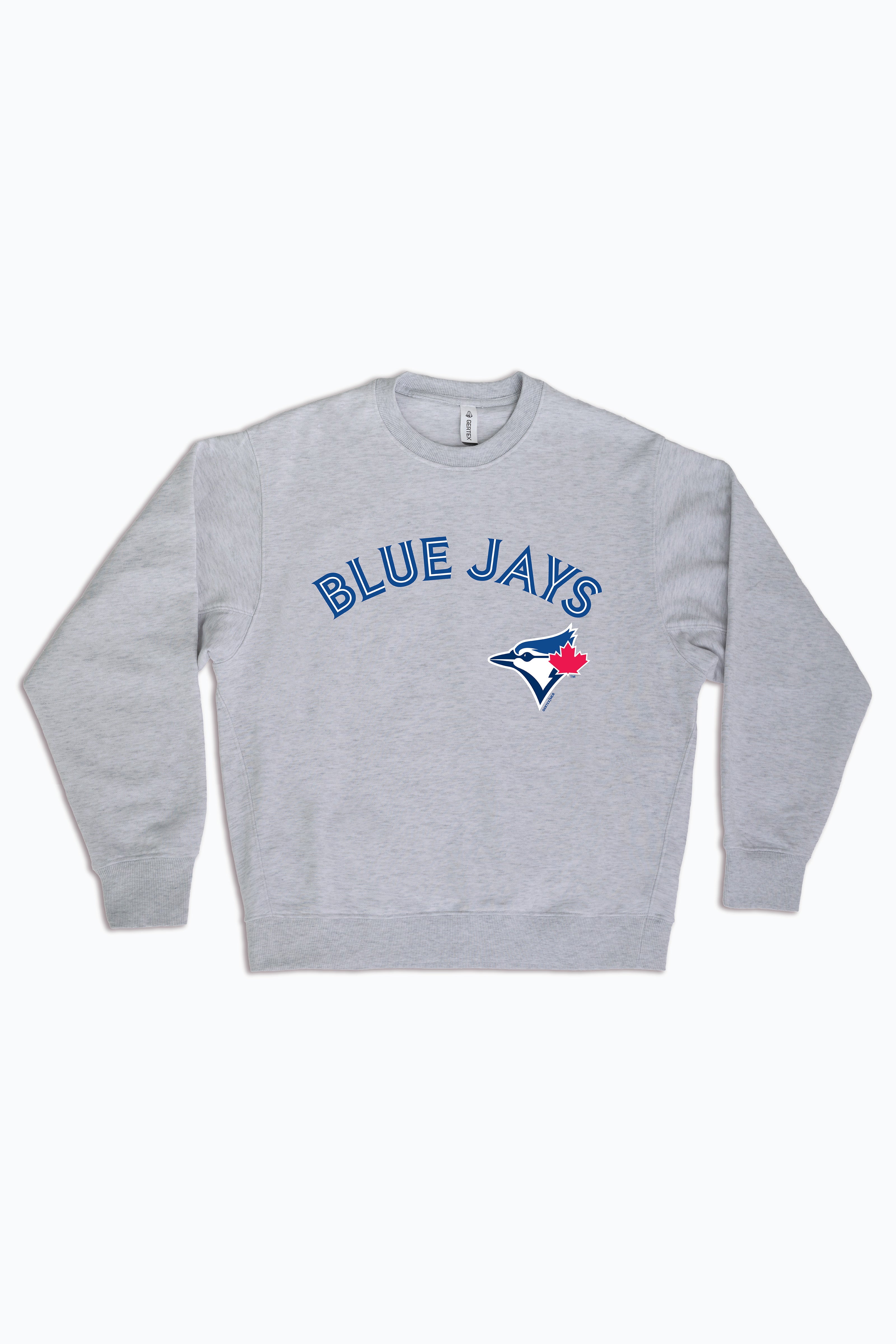 MLB Toronto Blue Jays Logo Crewneck Sweatshirt for Adult Men, Women | Unisex Heather Grey Pullover