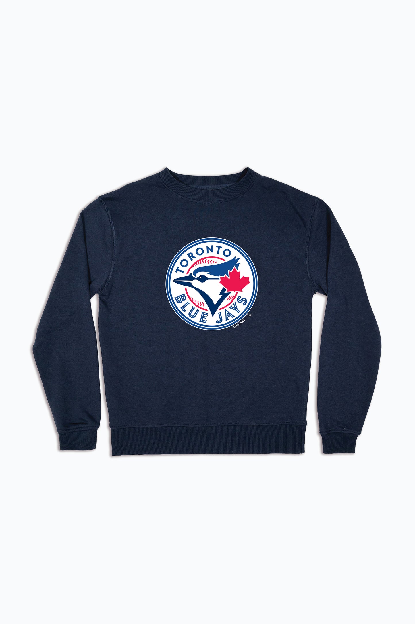 MLB Toronto Blue Jays Logo Crewneck Sweatshirt for Adult Men & Women | Unisex Navy Fleece Pullover