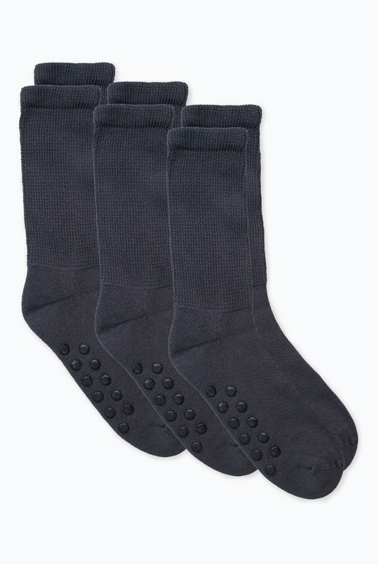 Ladies Adaptive Non-Skid & Non-Binding 3-Pack Socks for Easy Dressing