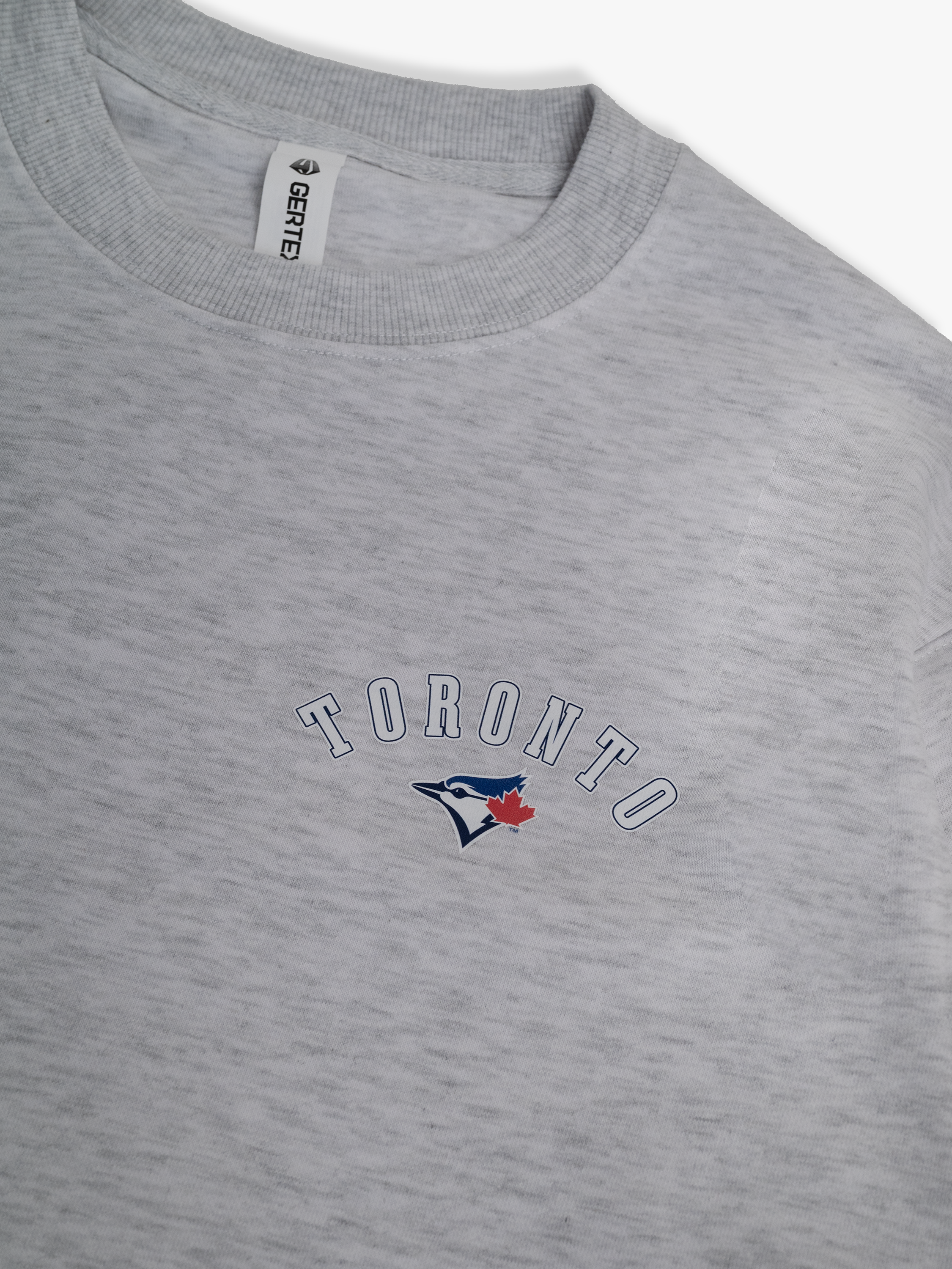 Family Collection Toronto Blue Jays Crewneck Sweatshirt for Adults, Heather Grey French Terry Unisex