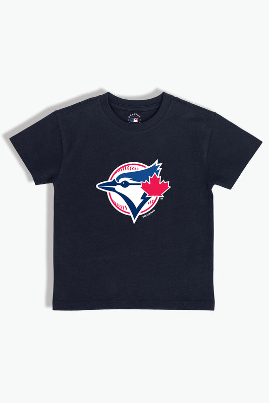 Toronto Blue Jays Kids T-Shirt MLB Youth Navy Tee, Soft Combed Cotton, Boys & Girls S-XL