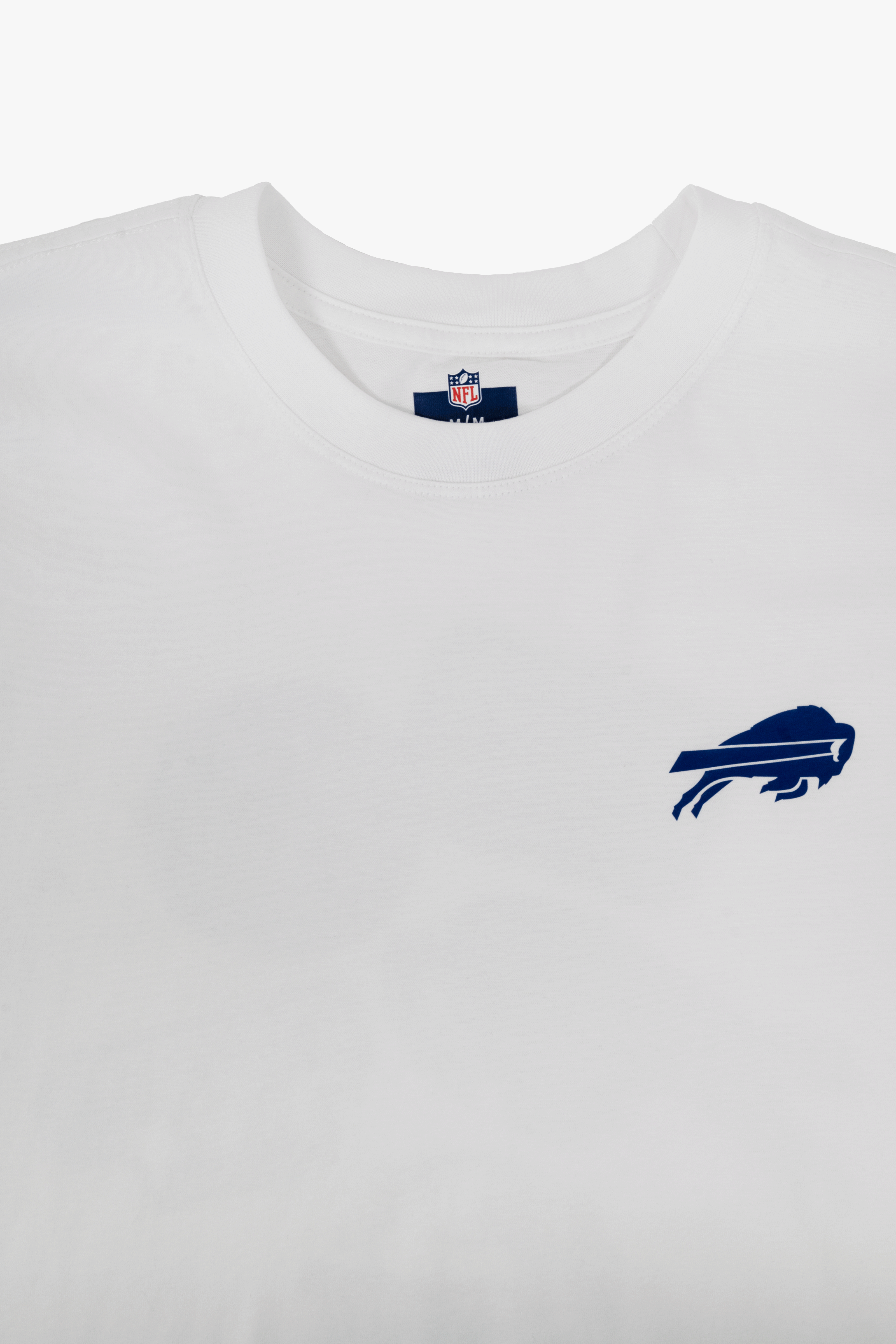 NFL White Cloud T-Shirt for Adults with Back Print, Ultra Soft 100% Cotton, Relaxed Boxy Fit, Unisex XS-XXL