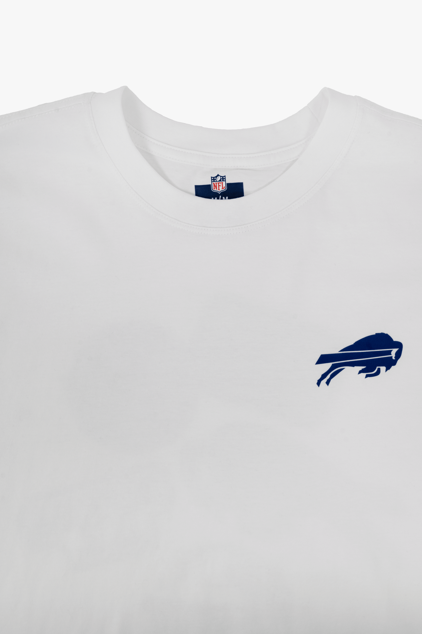 NFL White Cloud T-Shirt for Adults with Back Print, Ultra Soft 100% Cotton, Relaxed Boxy Fit, Unisex XS-XXL