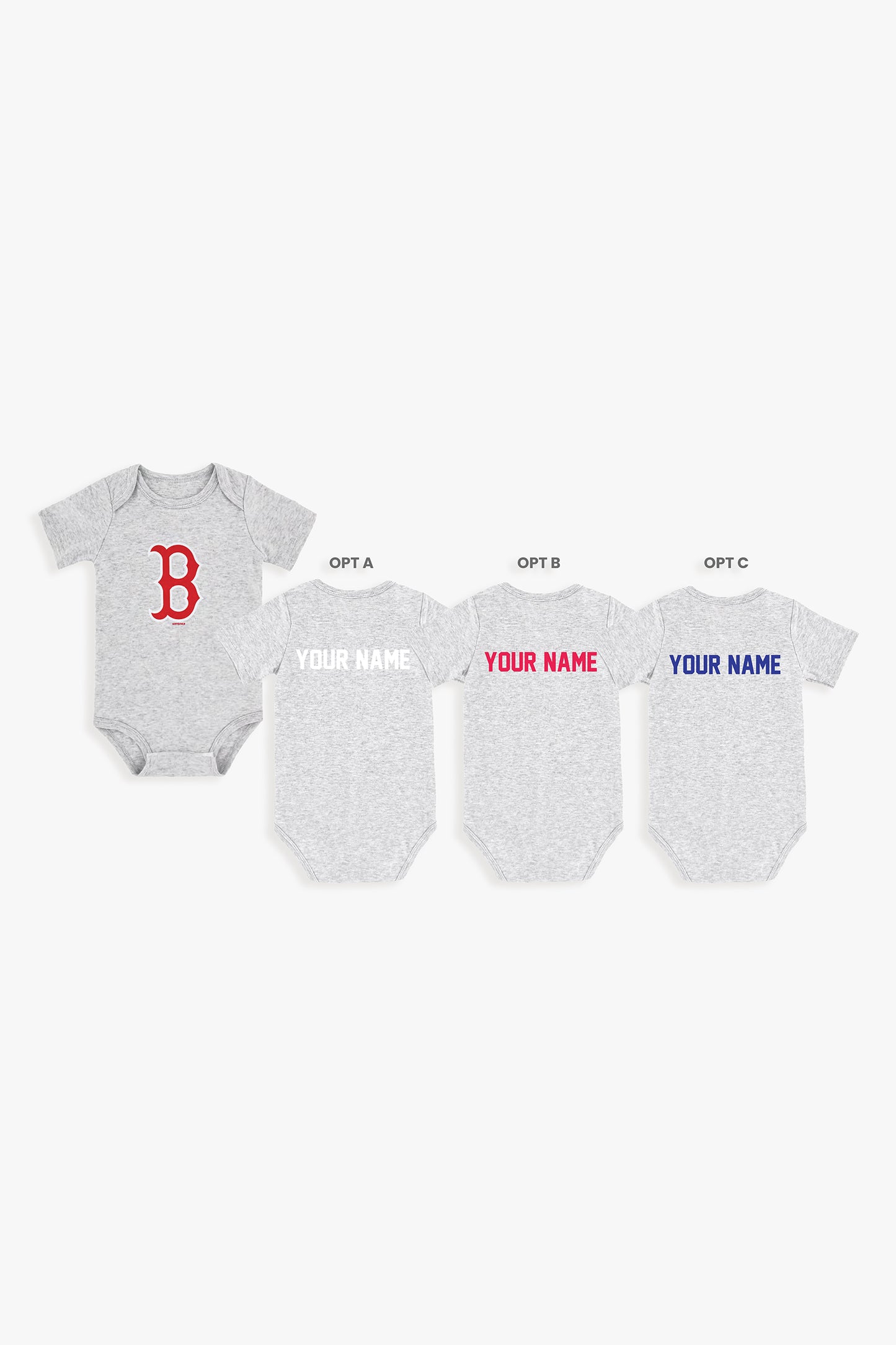 Gertex Customizable MLB Baby Onesie Bodysuit in Grey (0-3 Months)