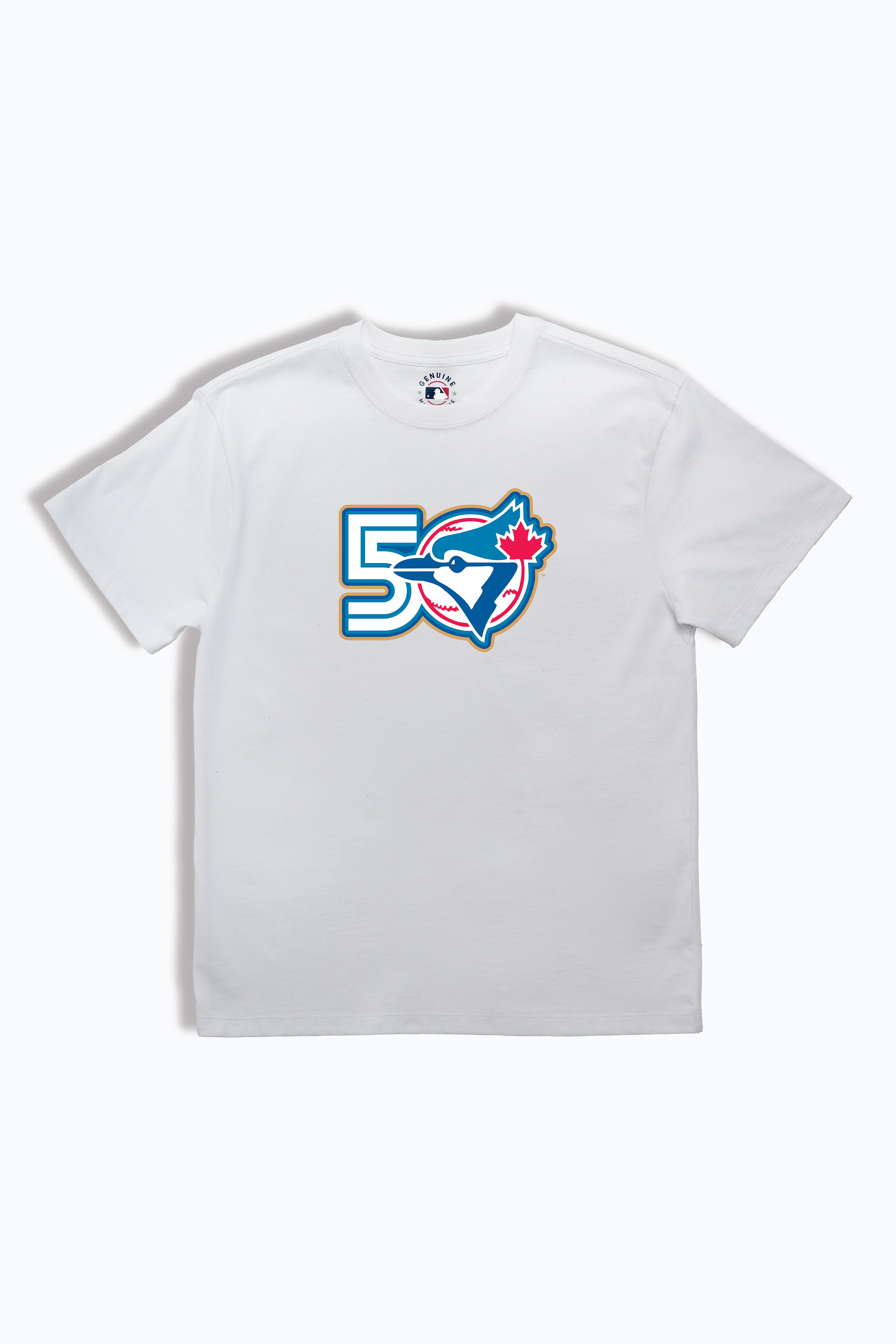 Toronto Blue Jays T-Shirt MLB 50th Anniversary Adult Tee, Soft Cloud Wash Cotton T-shirt, Unisex XS-XXL