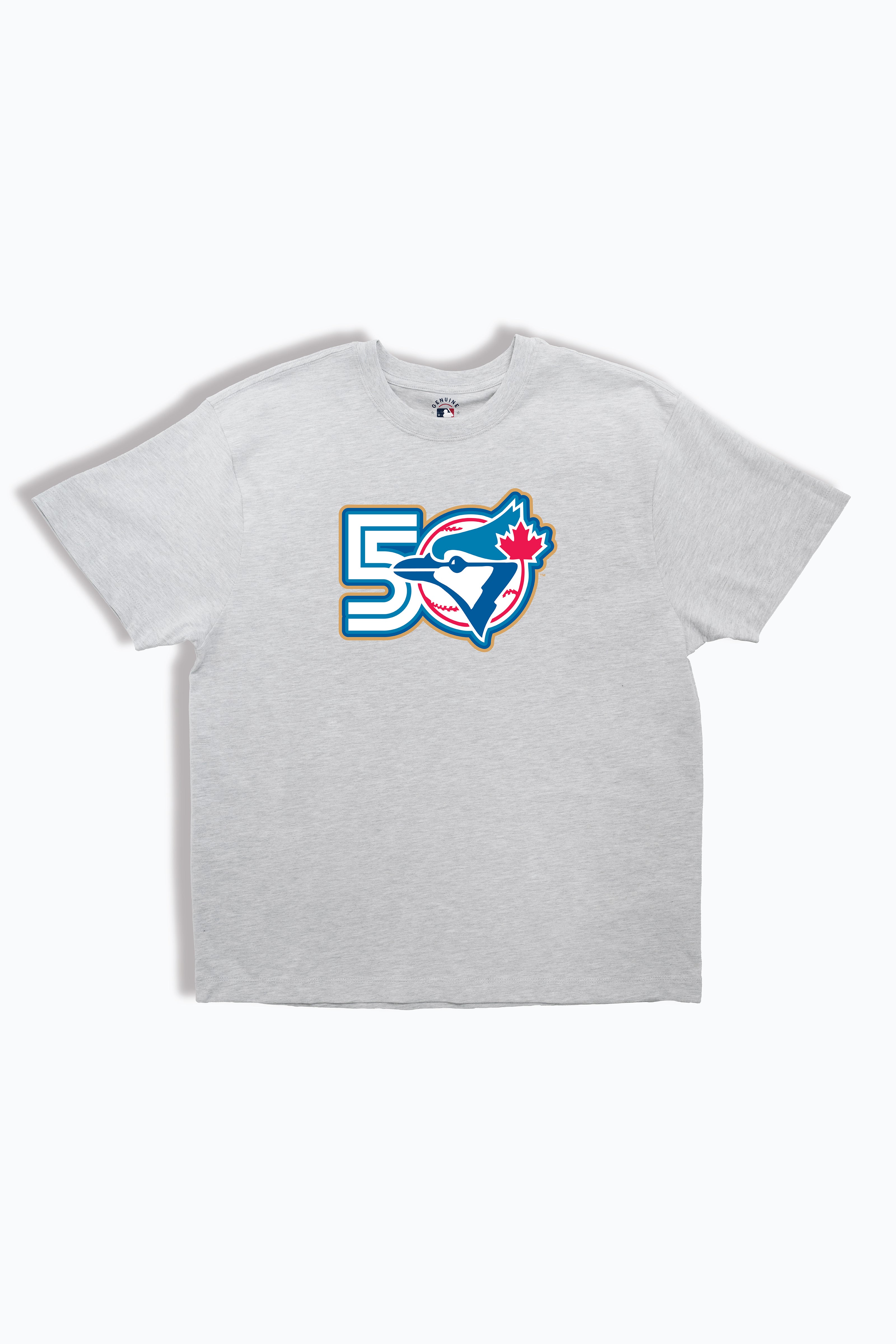 Toronto Blue Jays T-Shirt MLB 50th Anniversary Adult Tee, Soft Cloud Wash Cotton T-shirt, Unisex XS-XXL
