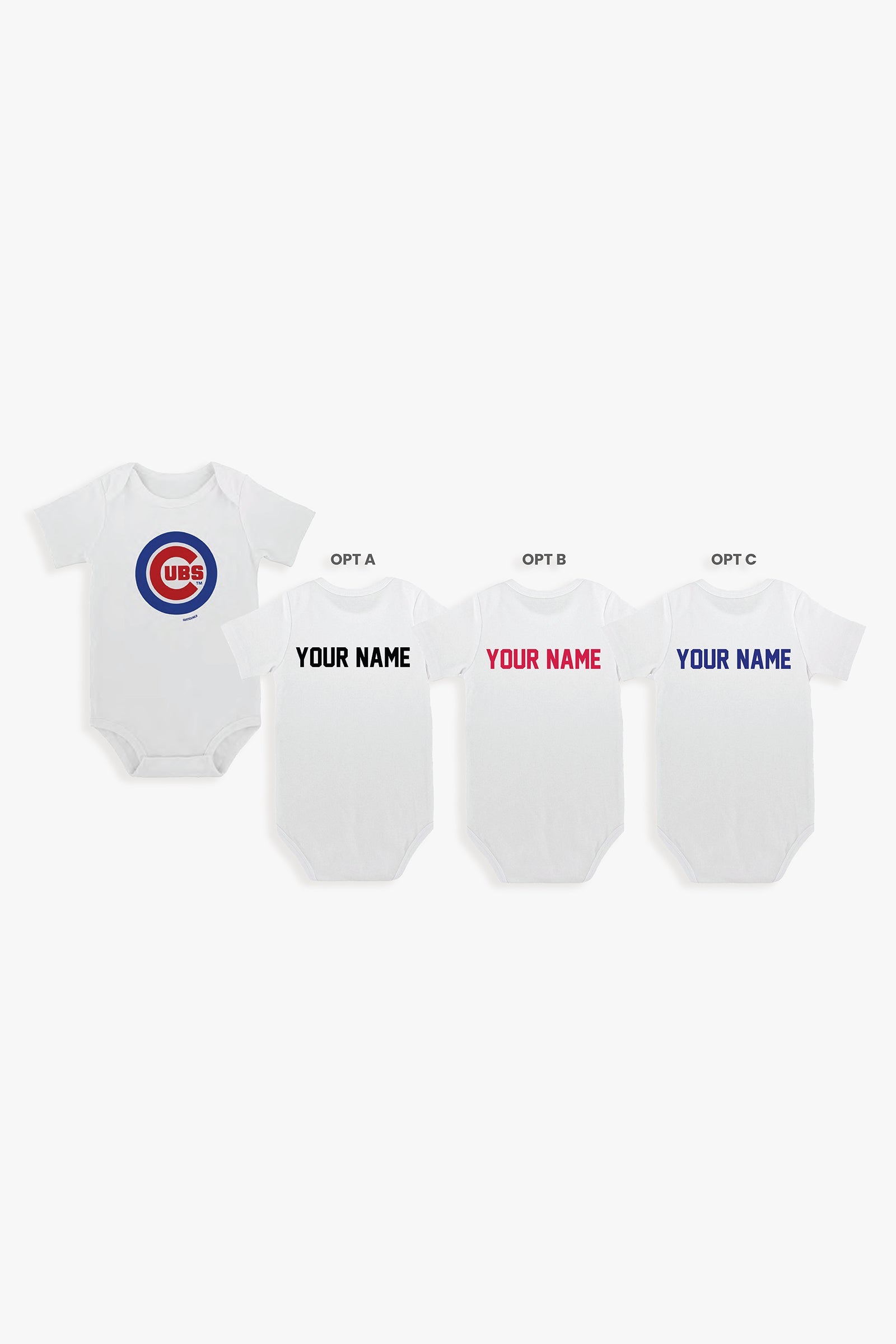 Gertex Customizable MLB Baby Bodysuit in White (6-9 Months)