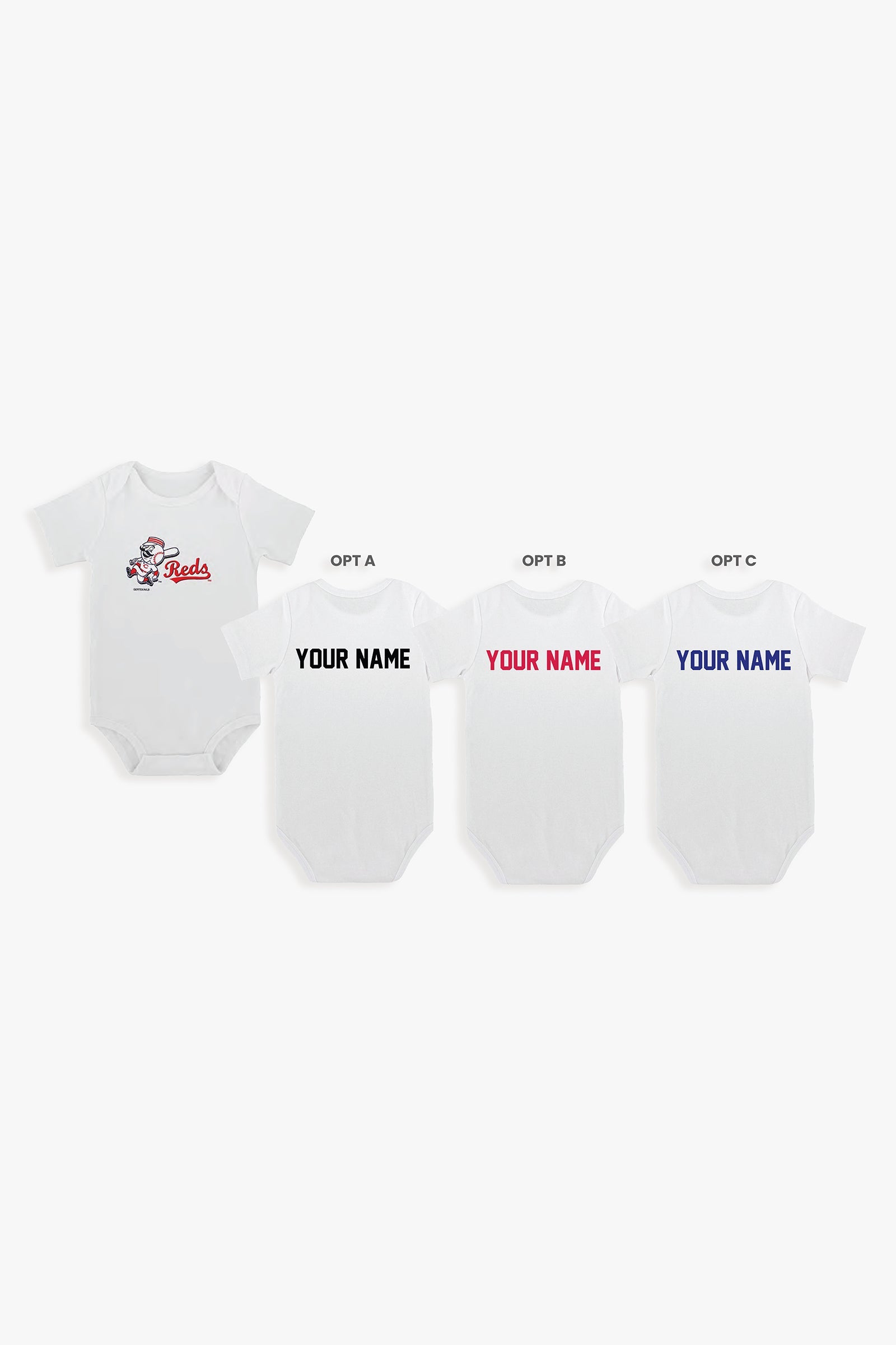 Gertex Customizable MLB Baby Bodysuit in White (6-9 Months)