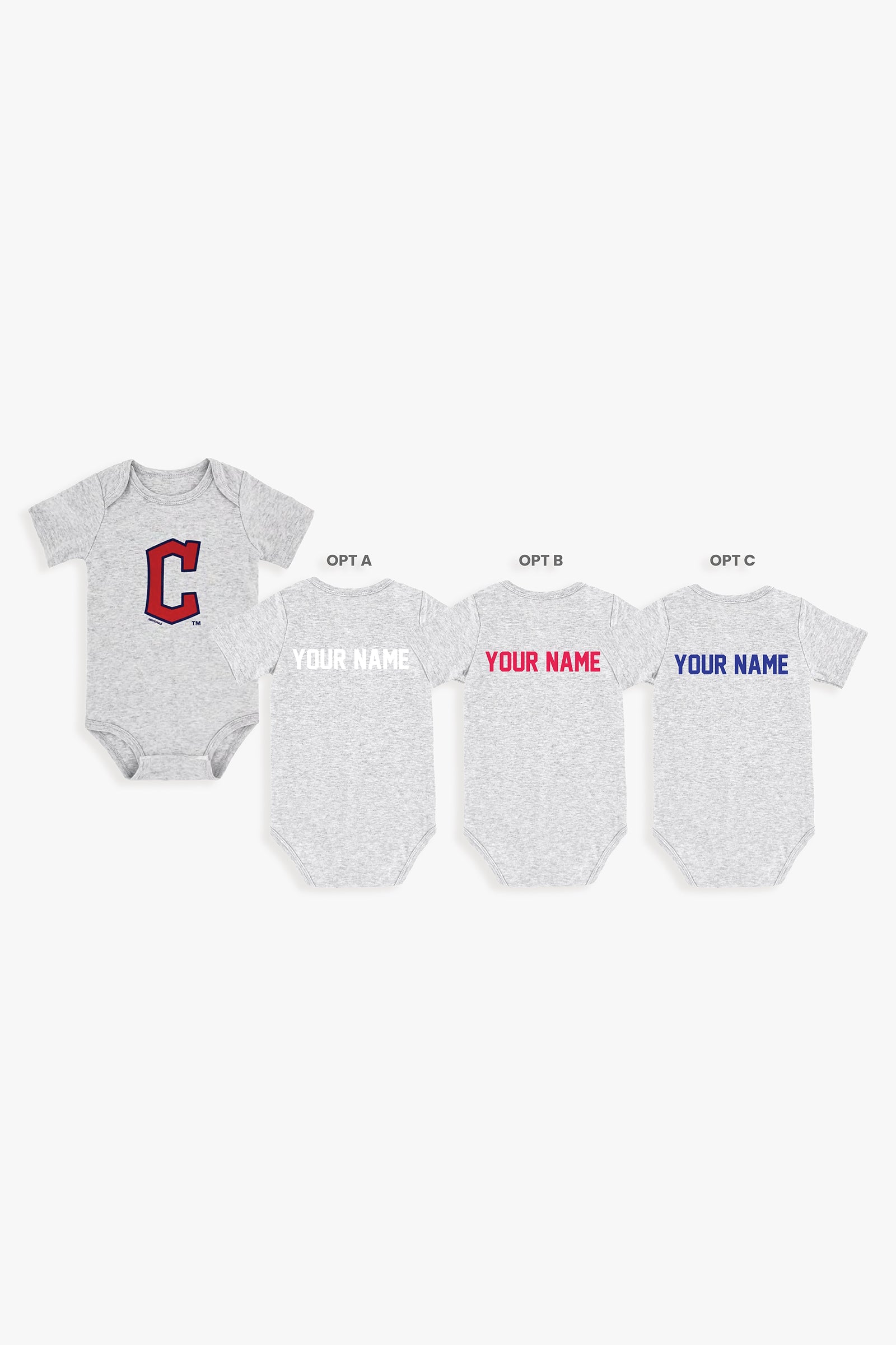 Gertex Customizable MLB Baby Onesie Bodysuit in Grey (9-12 Months)