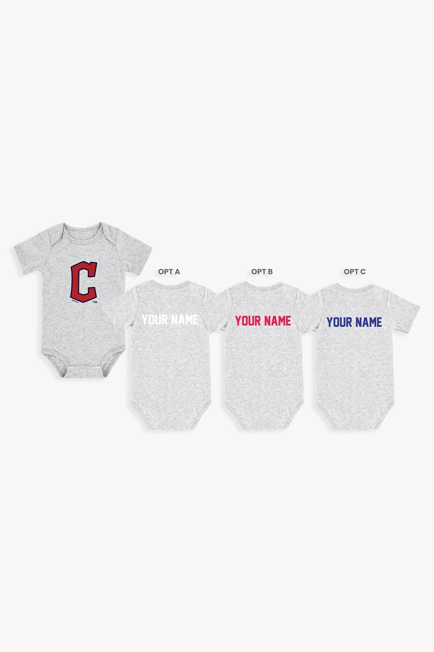 Gertex Customizable MLB Baby Onesie Bodysuit in Grey (18-24 Months)