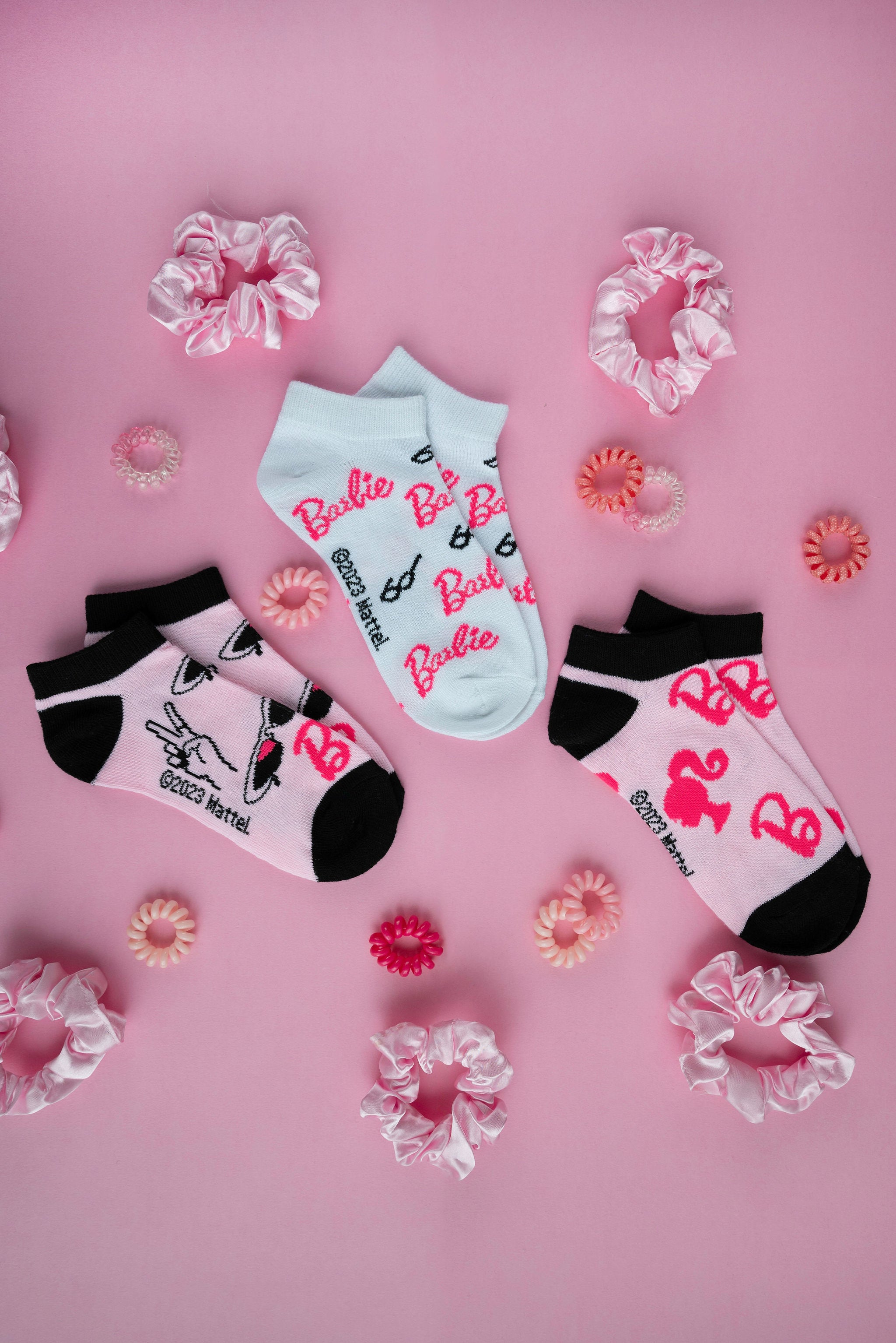 Gertex Barbie Youth Girls 3-Pack No-Show Ankle Socks