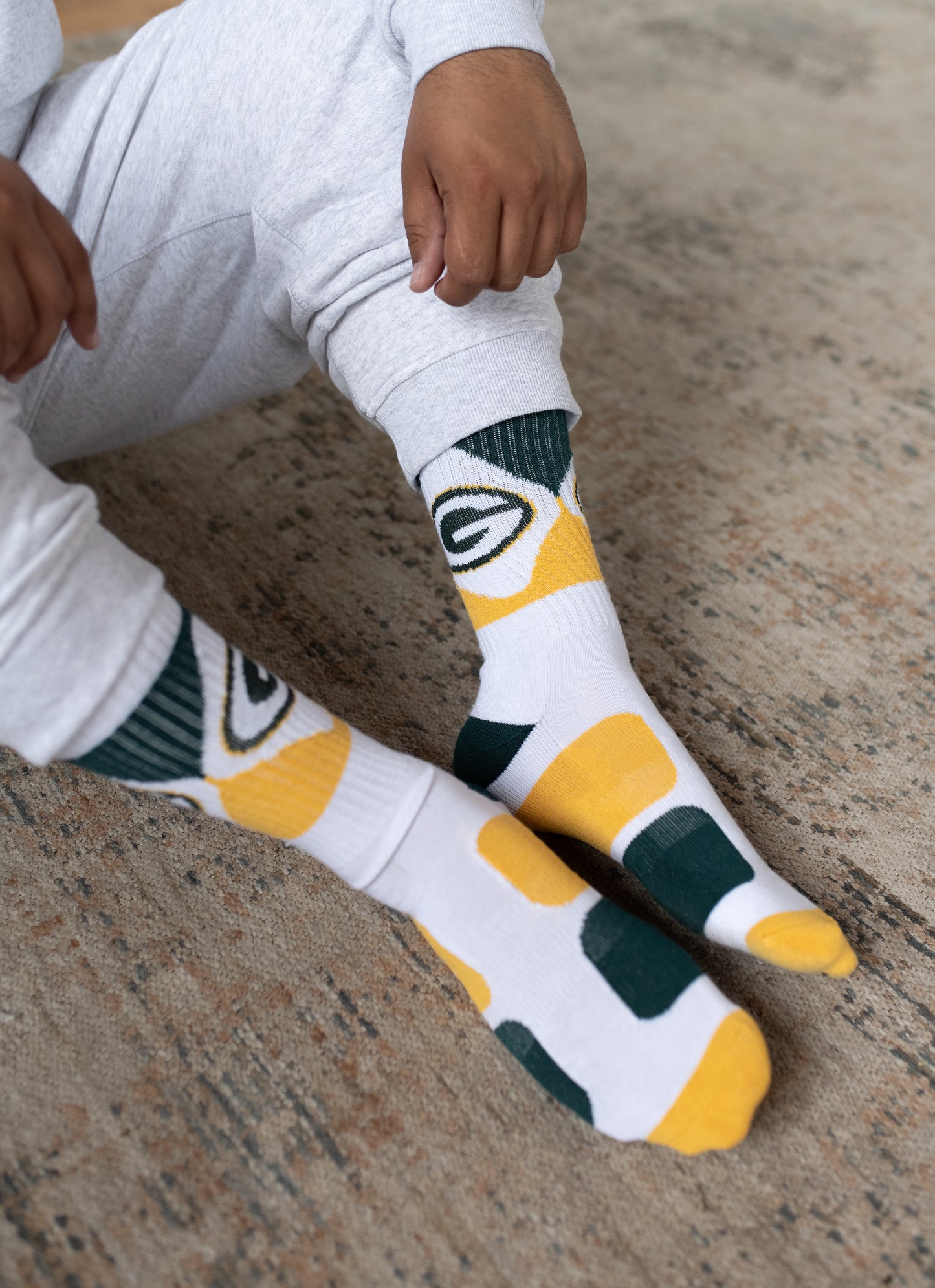Men's NFL Green Bay Packers 3-Pack Sport Crew Fan Socks