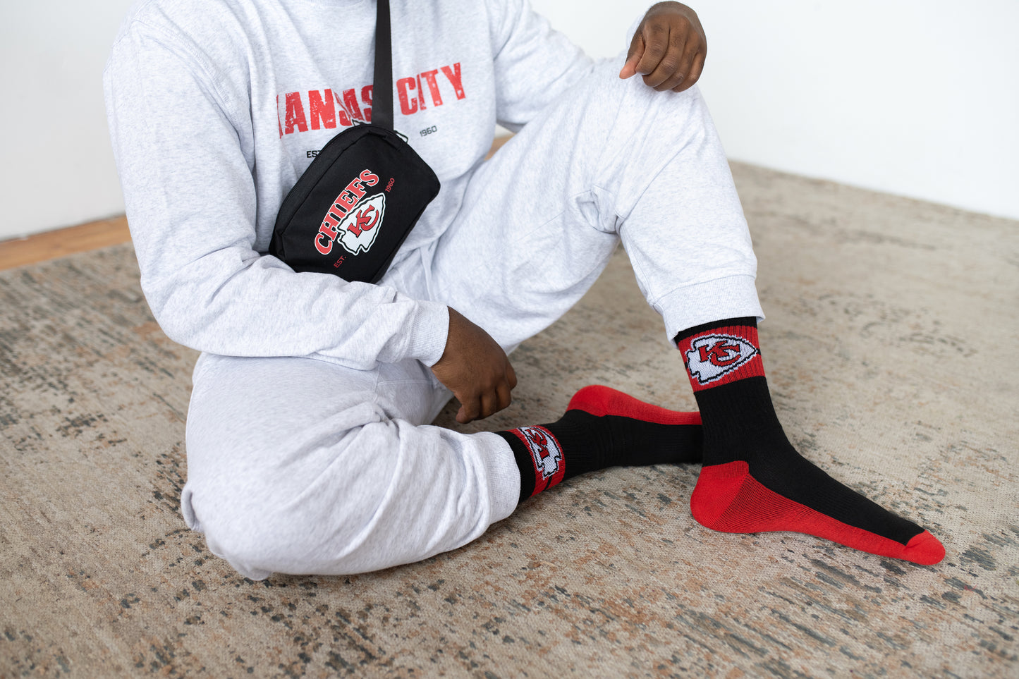 Men's NFL Kansas City Chiefs 3-Pack Sport Crew Fan Socks