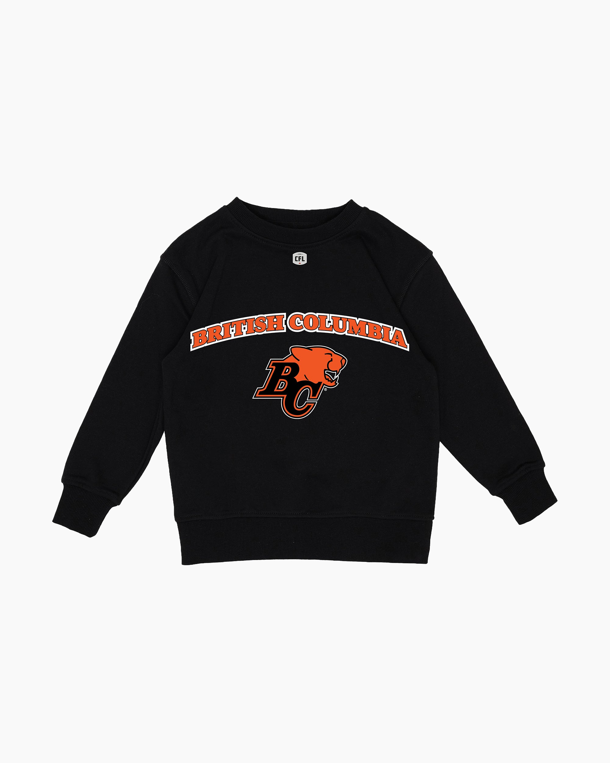 CFL Team Kids Black French Terry Crewneck Sweatshirt