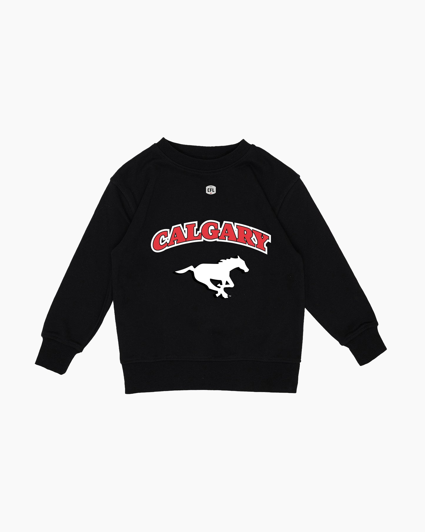 CFL Team Kids Black French Terry Crewneck Sweatshirt