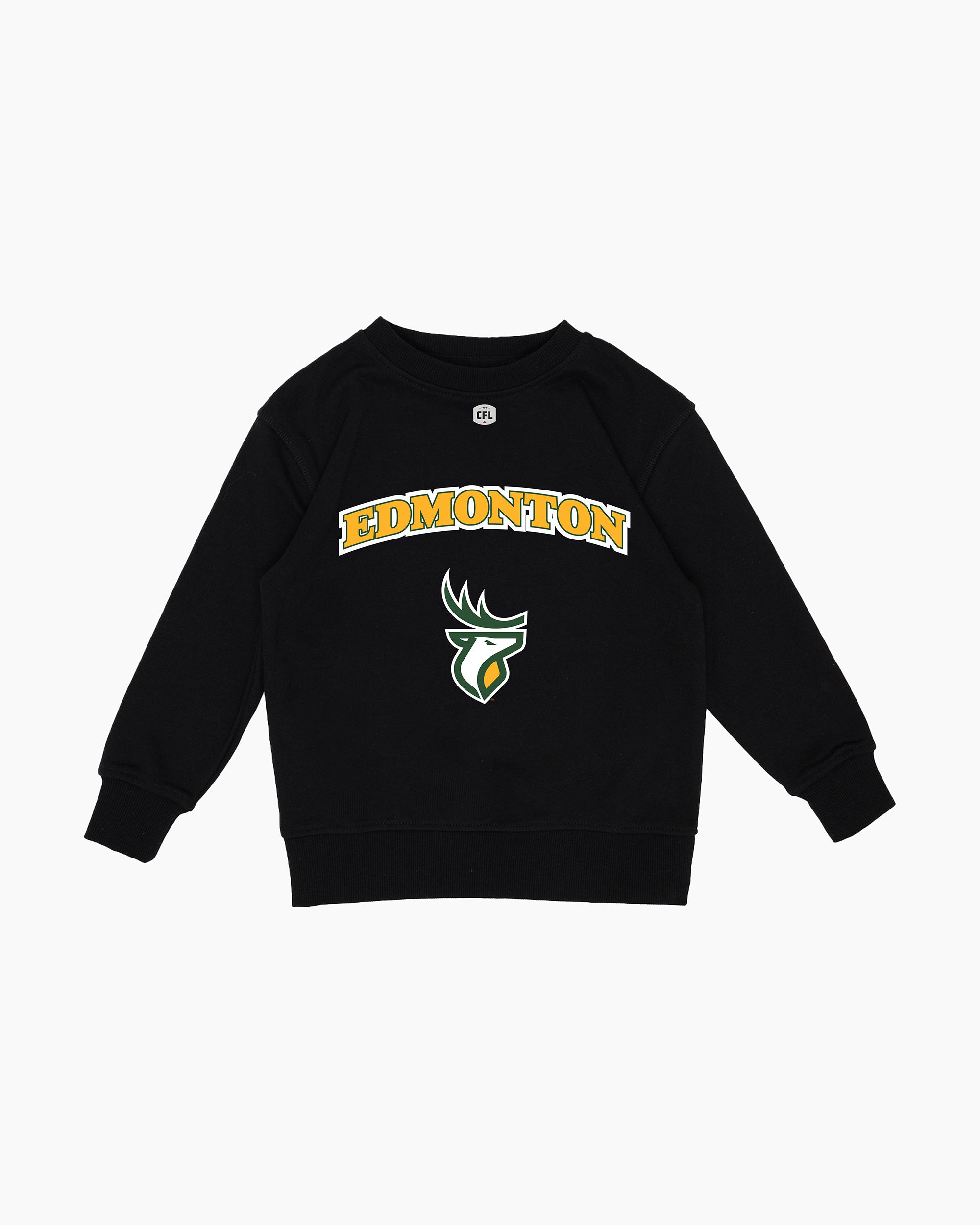 CFL Team Kids Black French Terry Crewneck Sweatshirt