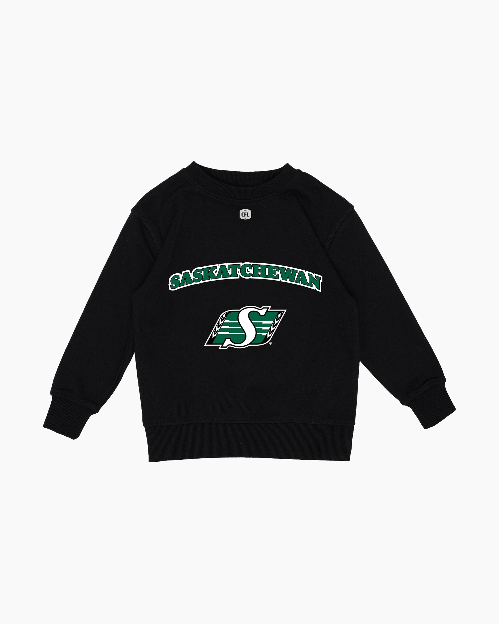 CFL Team Kids Black French Terry Crewneck Sweatshirt