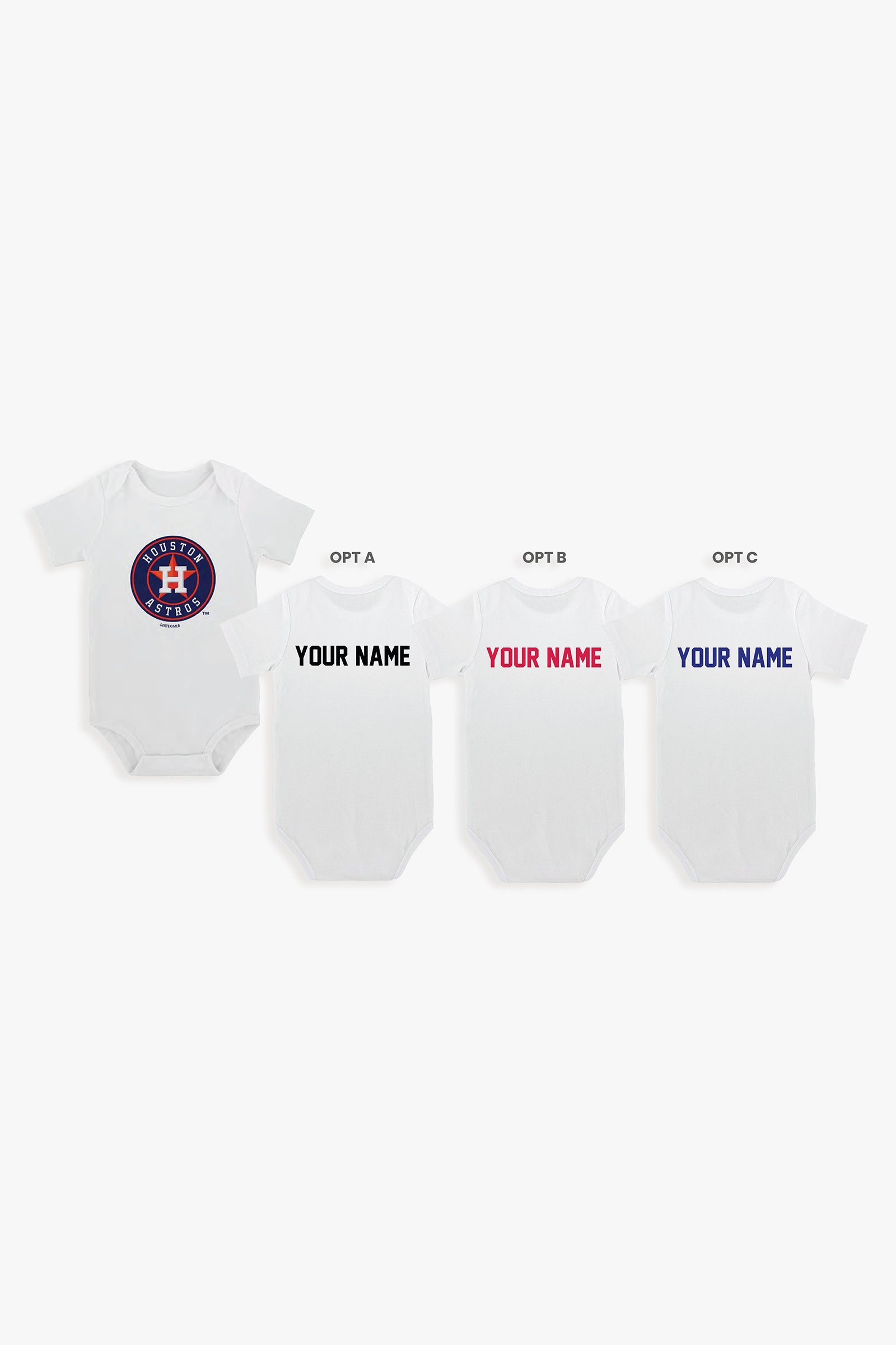 Gertex Customizable MLB Baby Bodysuit in White (6-9 Months)