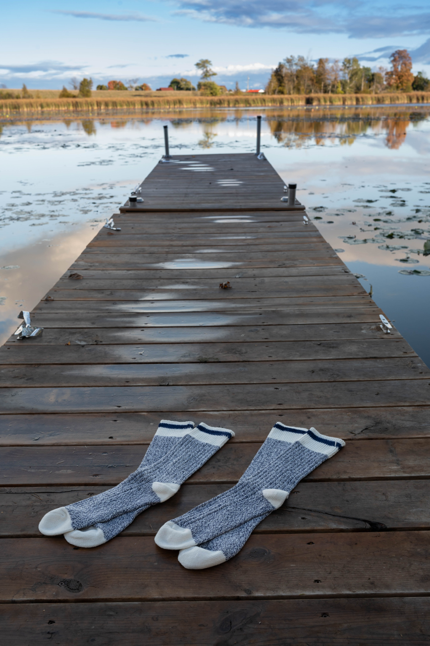 Great Northern Marled Blue Ladies Boot Socks