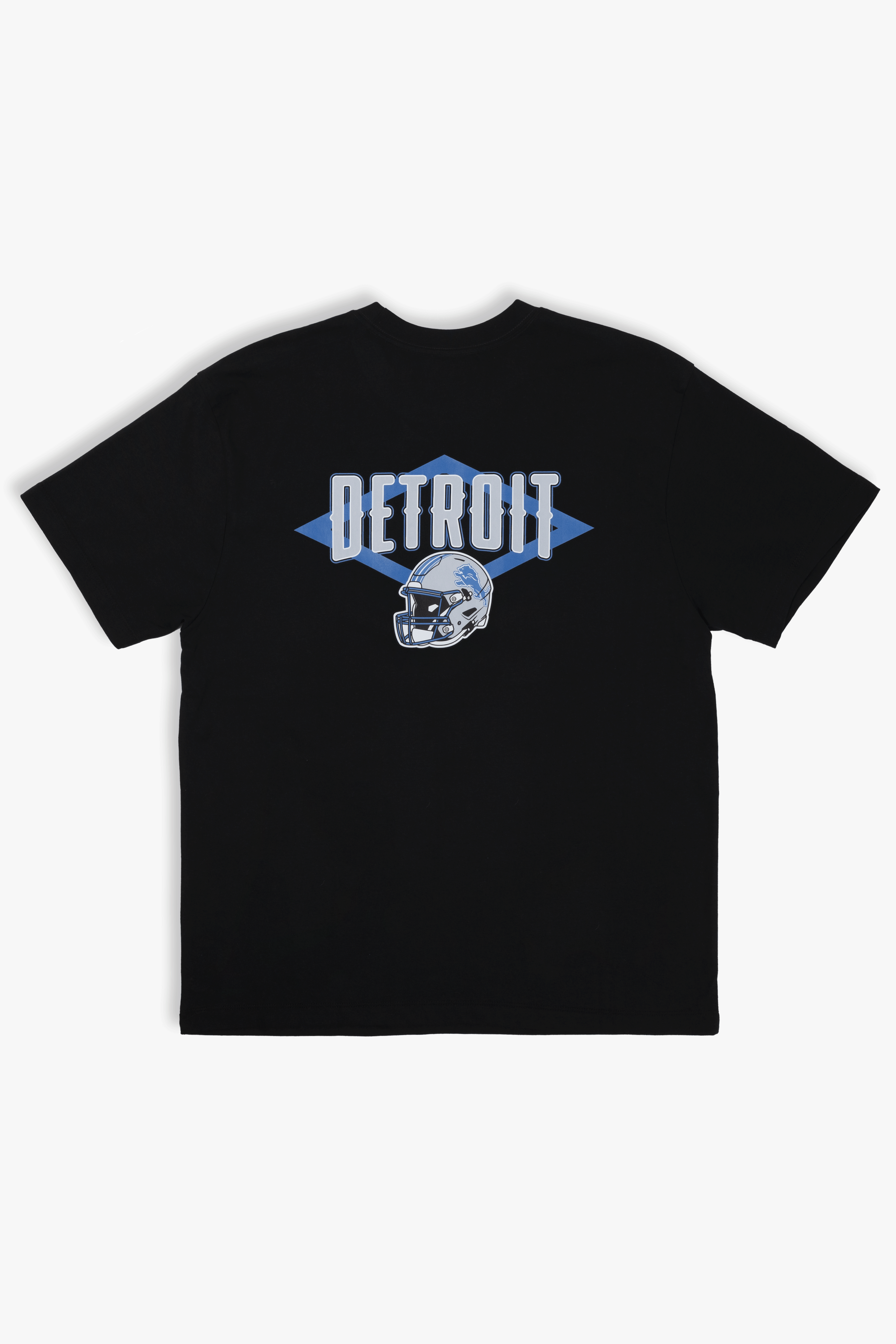 NFL Soft Cloud T-Shirt for Adults with Team Helmet, Front and Back, Black 100% Cotton, Relaxed Boxy Fit, XS-XXL
