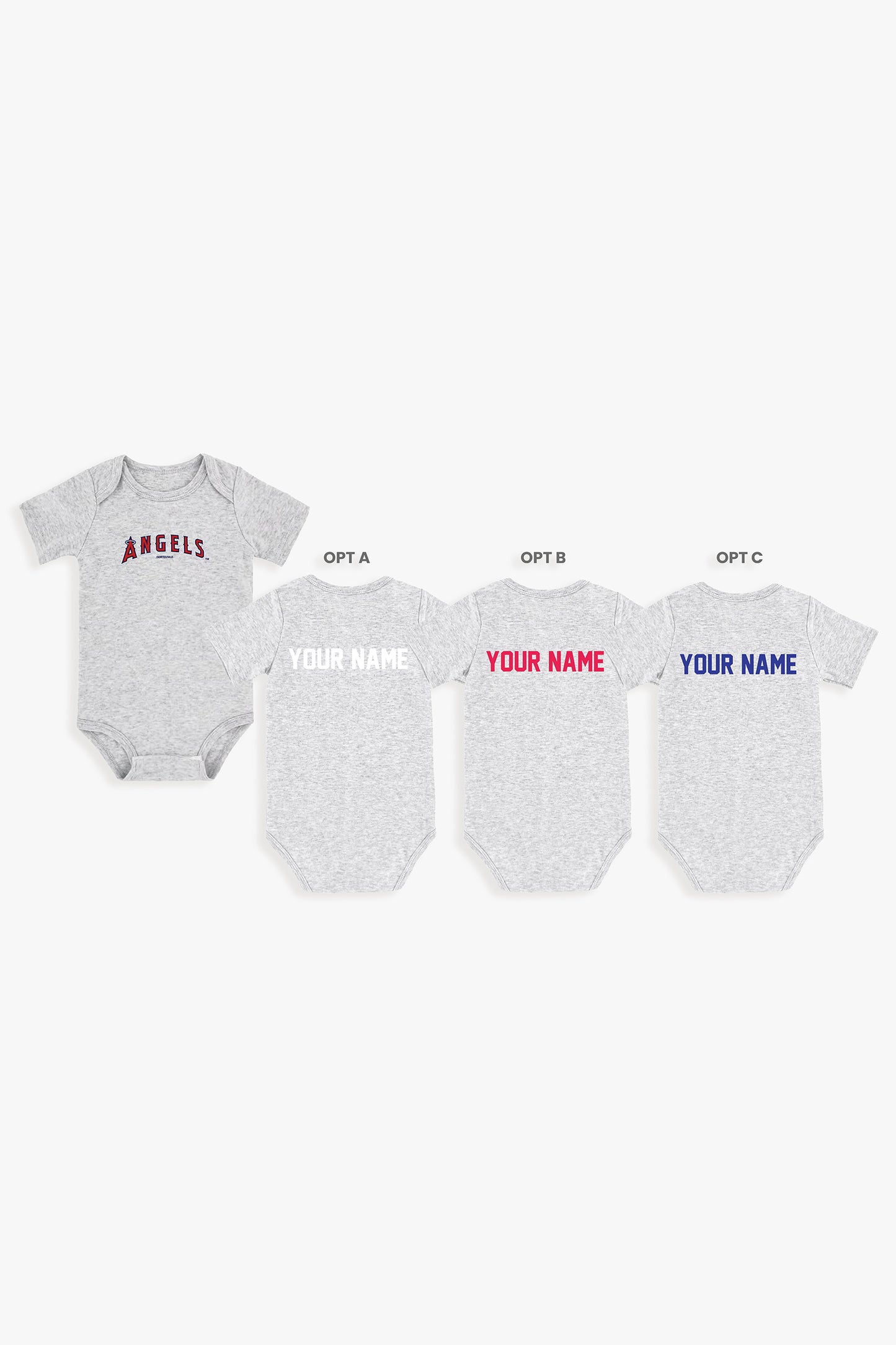 Gertex Customizable MLB Baby Onesie Bodysuit in Grey (0-3 Months)