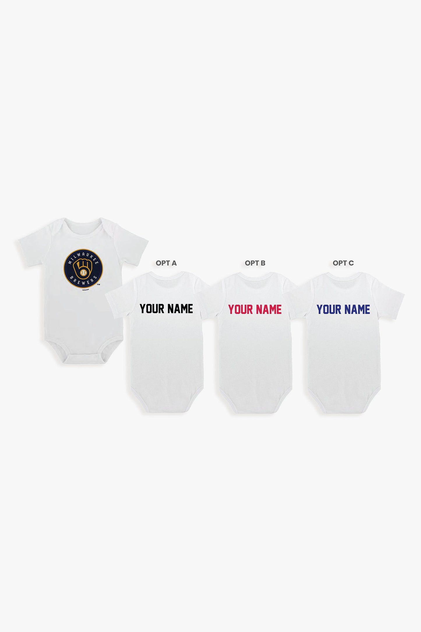 Gertex Customizable MLB Baby Bodysuit in White (9-12 Months)