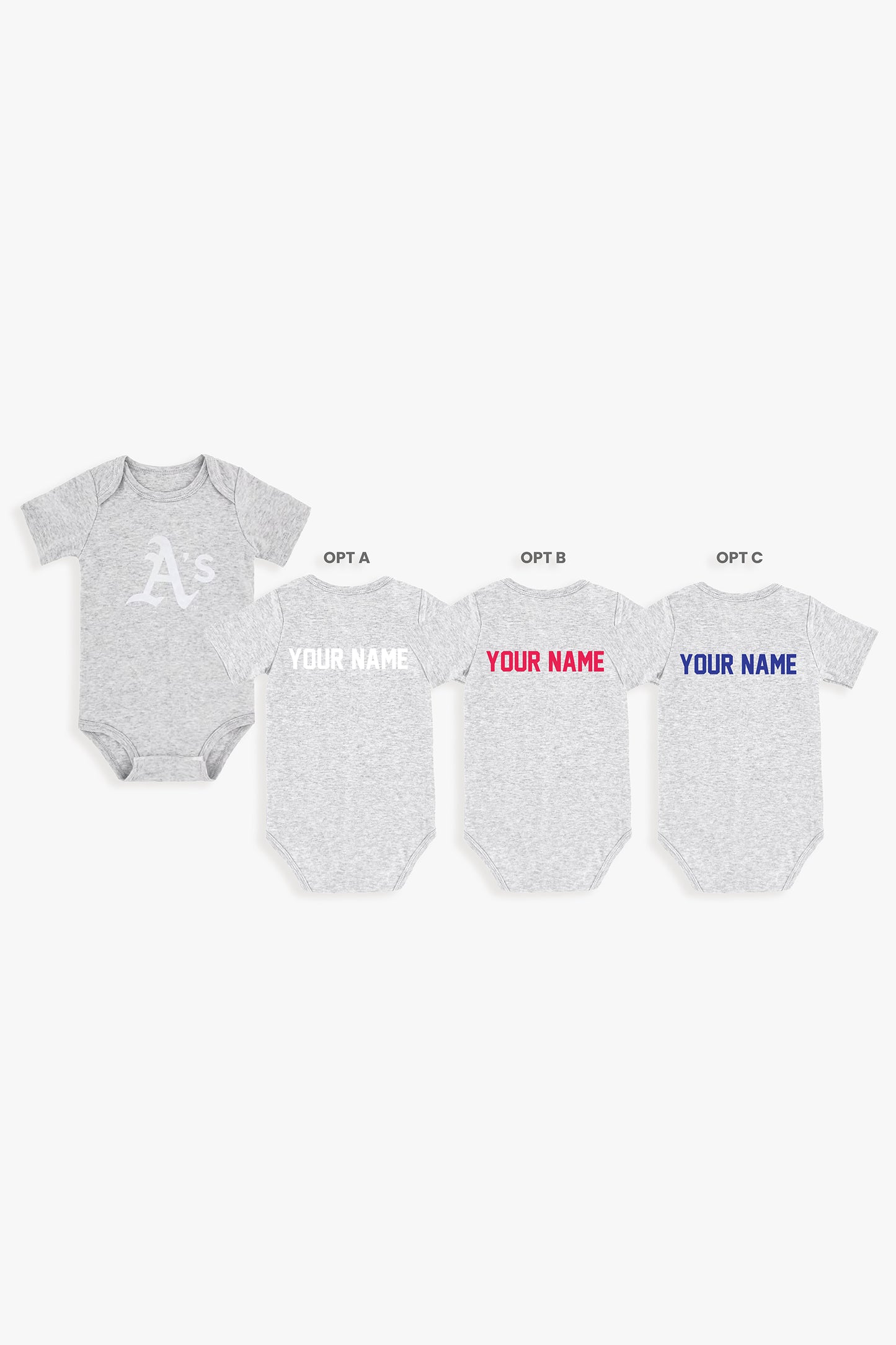 Gertex Customizable MLB Baby Onesie Bodysuit in Grey (0-3 Months)