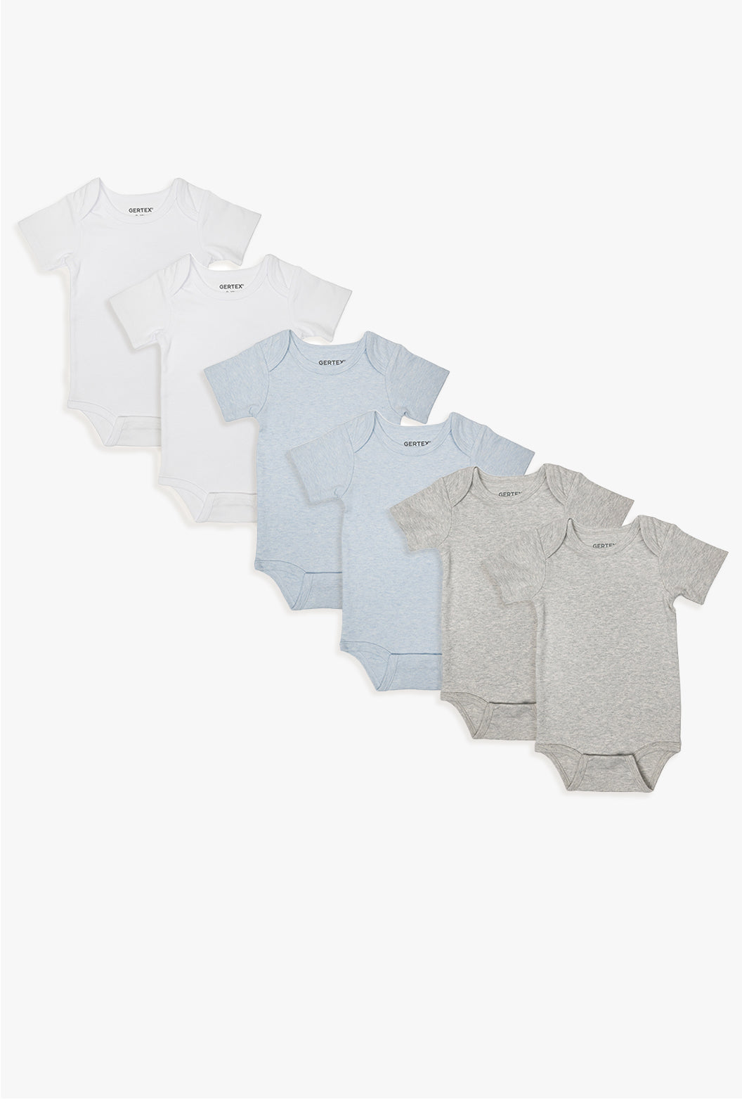 Snugabye Organic French Terry Cotton Short Sleeve Bodysuit Bundle