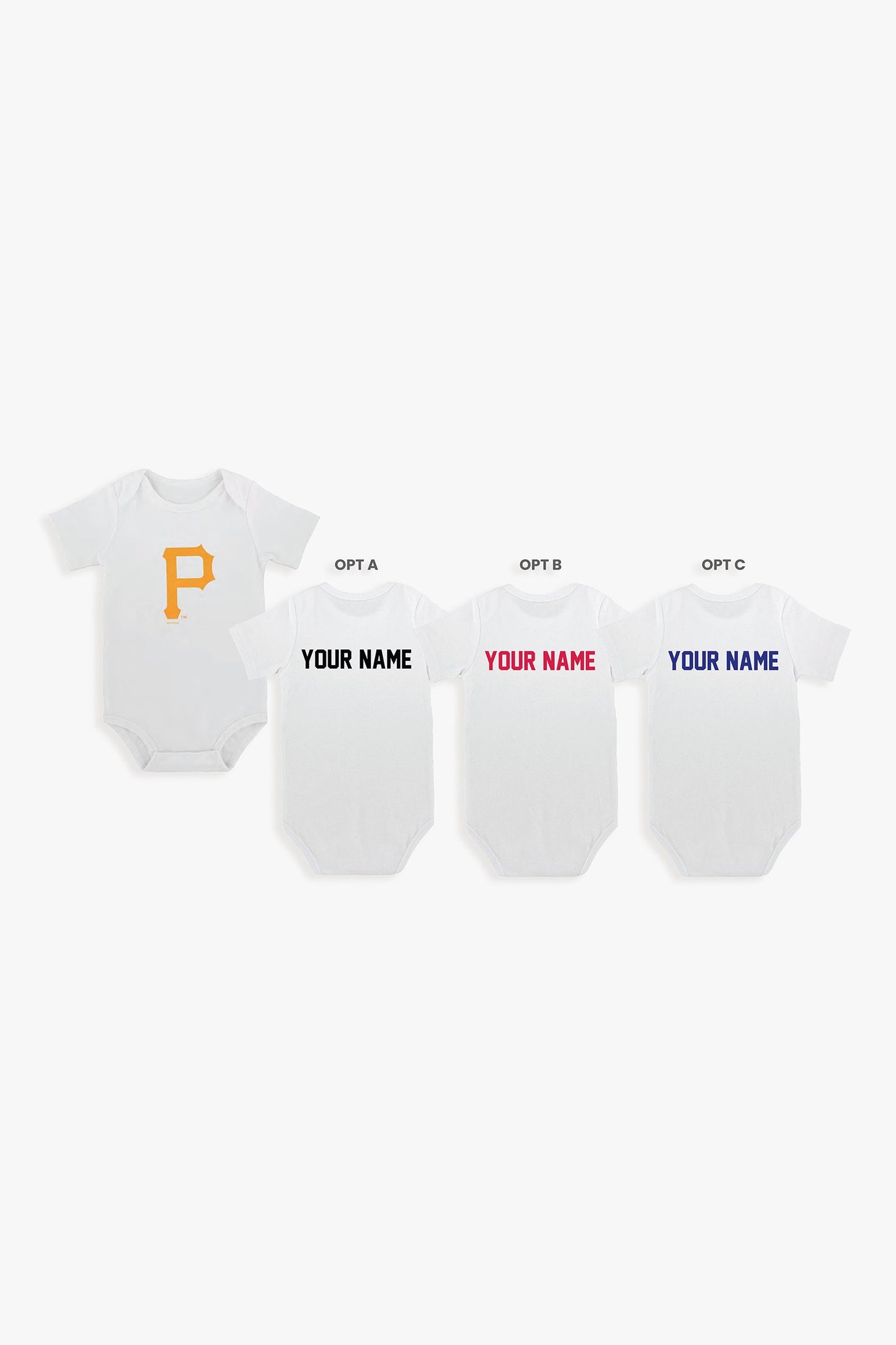 Gertex Customizable MLB Baby Bodysuit in White (6-9 Months)