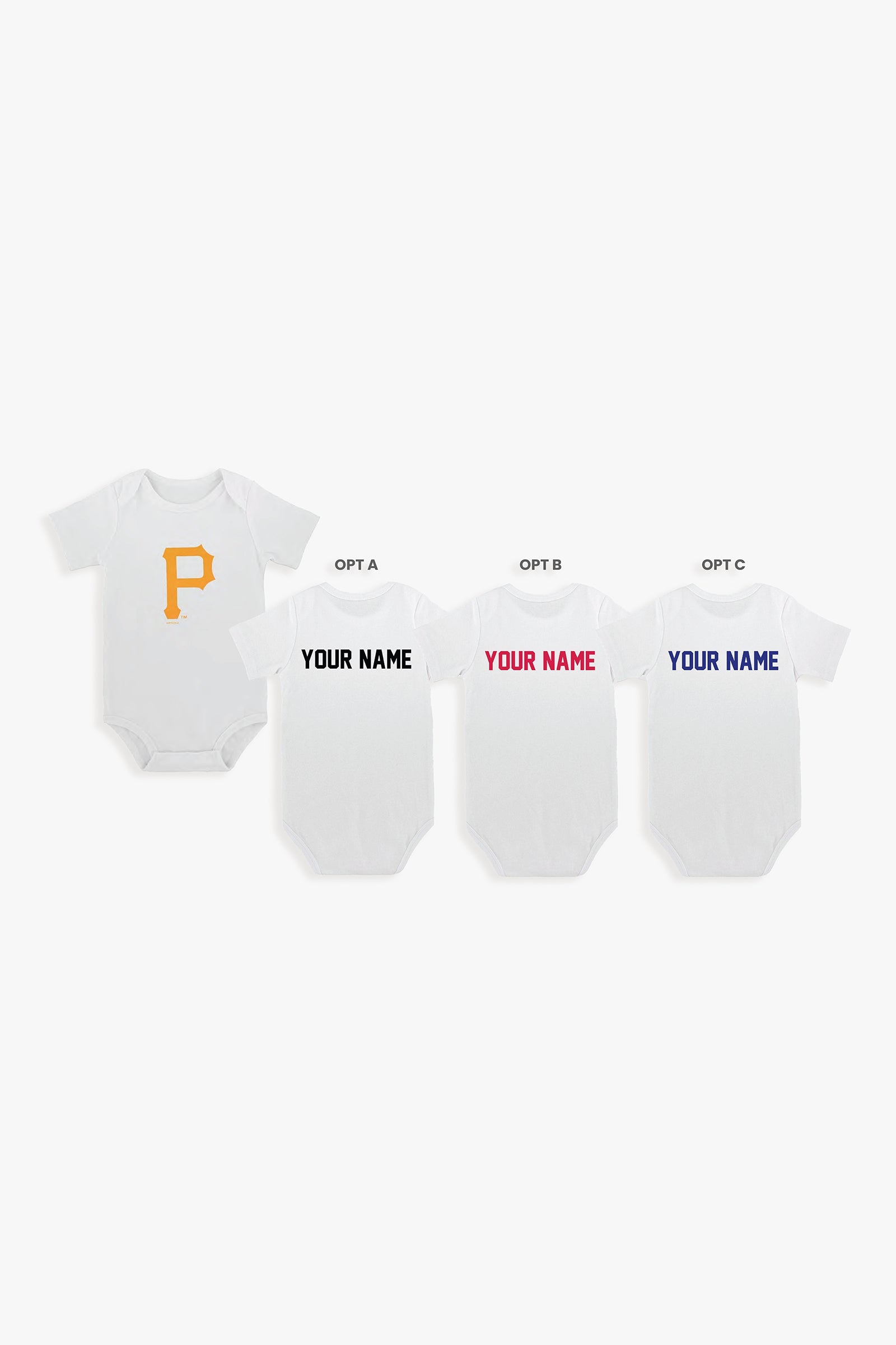 Gertex Customizable MLB Baby Bodysuit in White (12-18 Months)