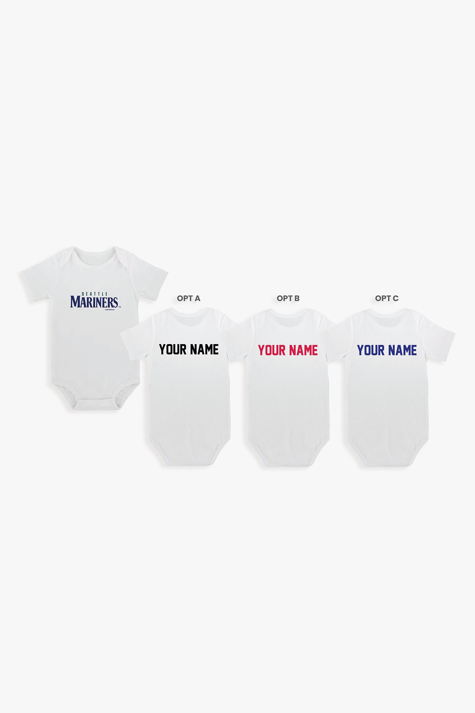 Gertex Customizable MLB Baby Bodysuit in White (3-6 Months)