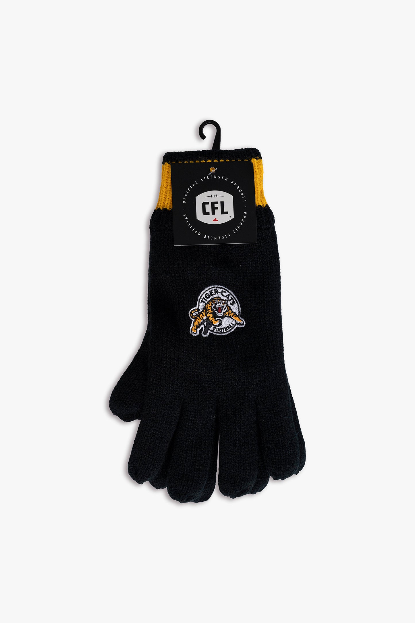 CFL Hamilton Tiger-Cats Adult Men's Cold Weather Winter Thermal Gloves With Embroidered Team Logo