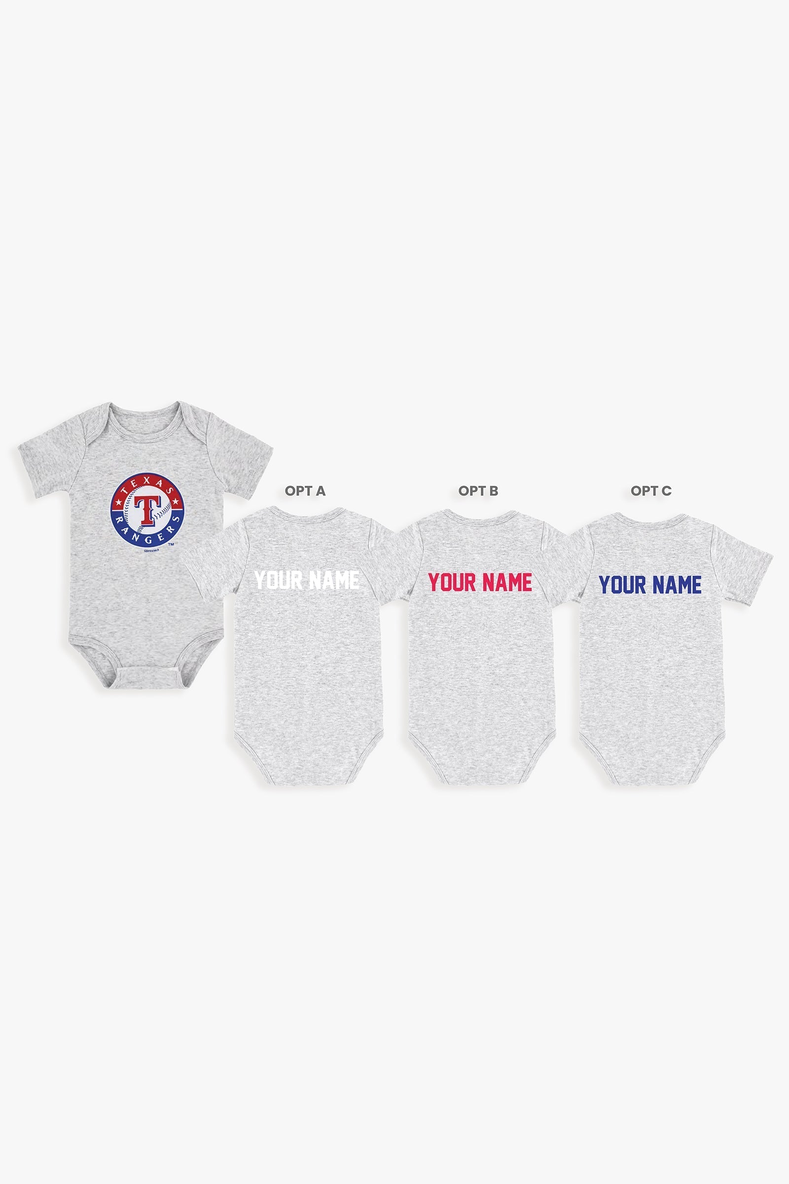 Gertex Customizable MLB Baby Onesie Bodysuit in Grey (18-24 Months)