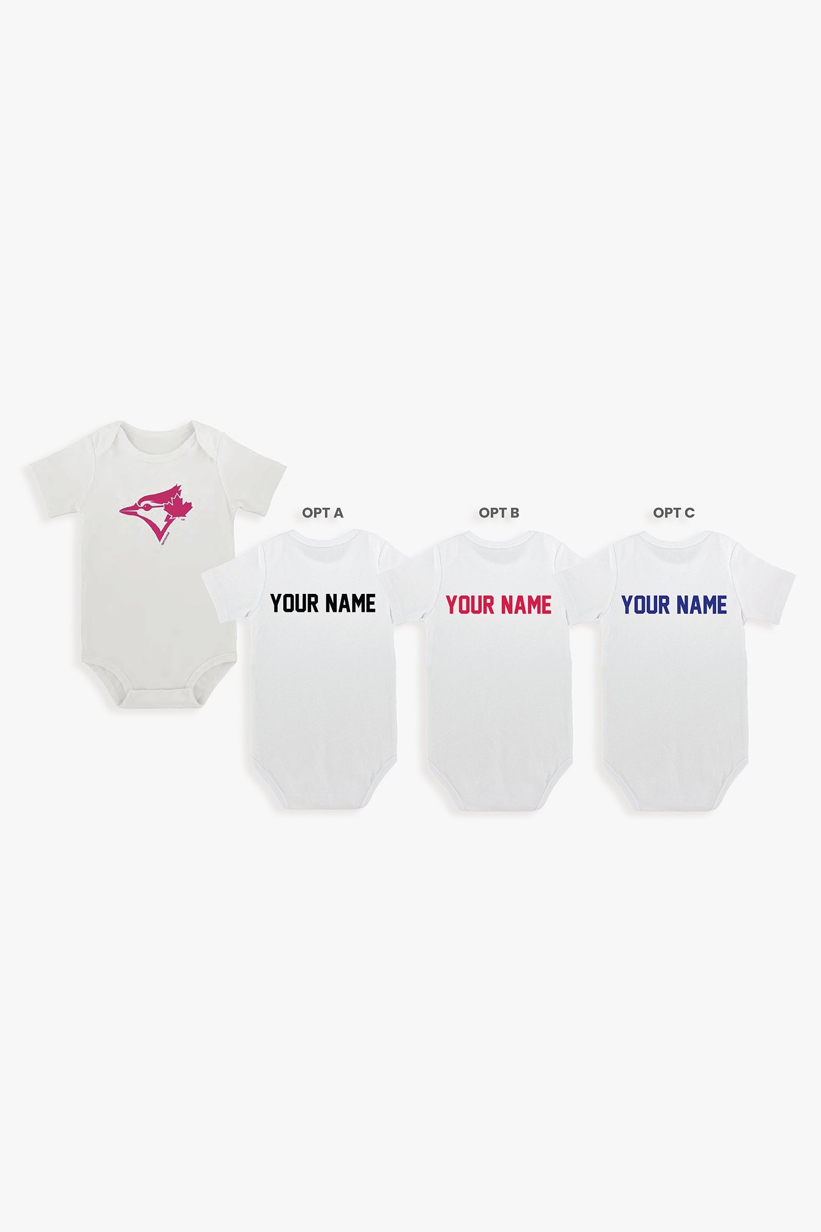 Gertex Customizable MLB Baby Bodysuit in White (6-9 Months)