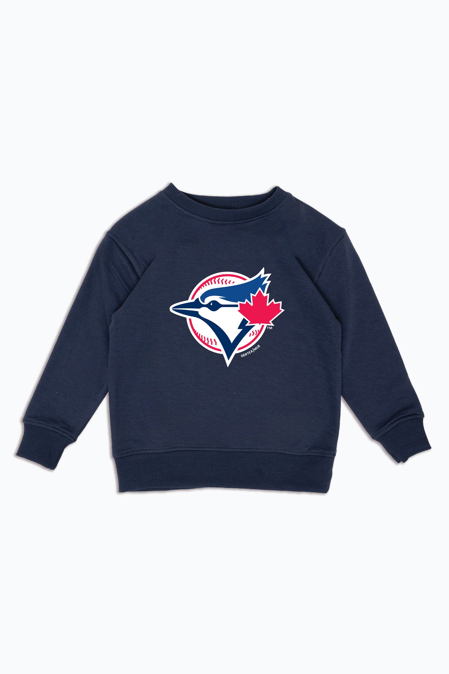 MLB Toronto Blue Jays Logo Navy Crewneck Sweatshirt for Kids, Youth Fleece Pullover | Licensed Fan Apparel for Junior Boys, Girls