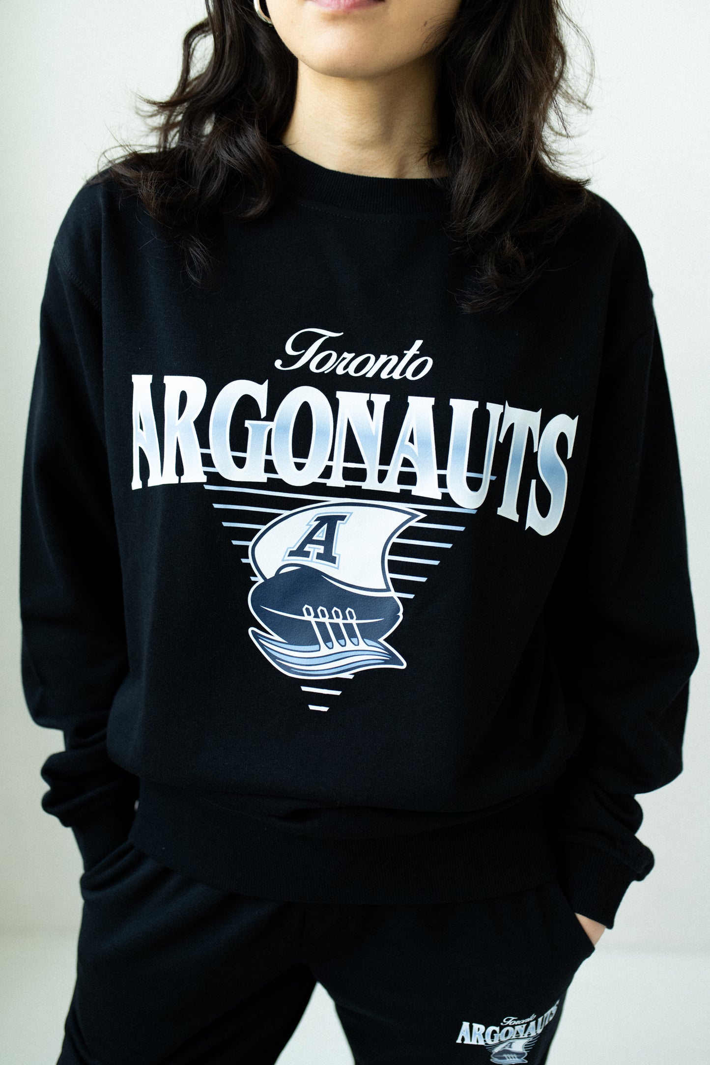 CFL Toronto Argonauts Black Unisex Adult Matching French Terry Cotton Lounge Set